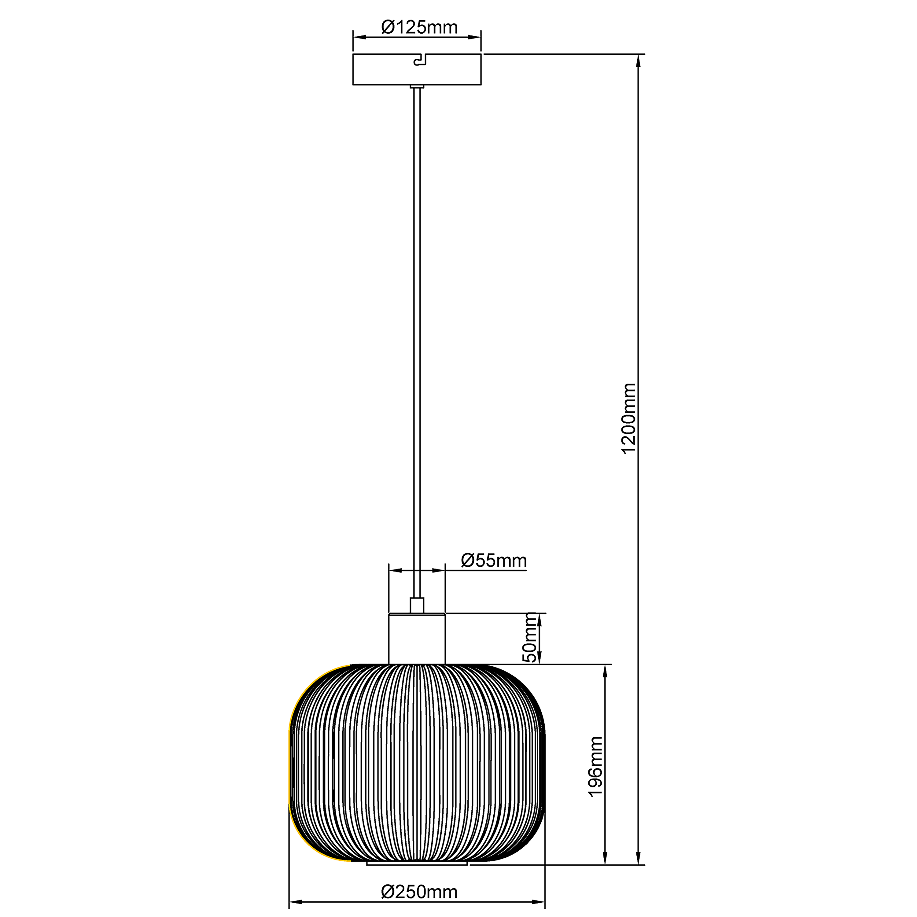 Lampadario Glamour Dipsy dorato paralume ambrato E27 Ø25cm INSPIRE - 13