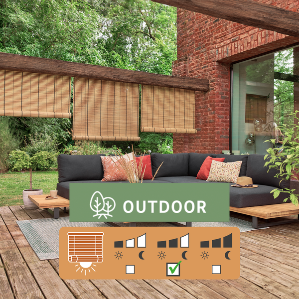 Store Bambou Enrouleur Personnalisable - 45-180cm X 60-300cm | Pour Patio/fenêtre