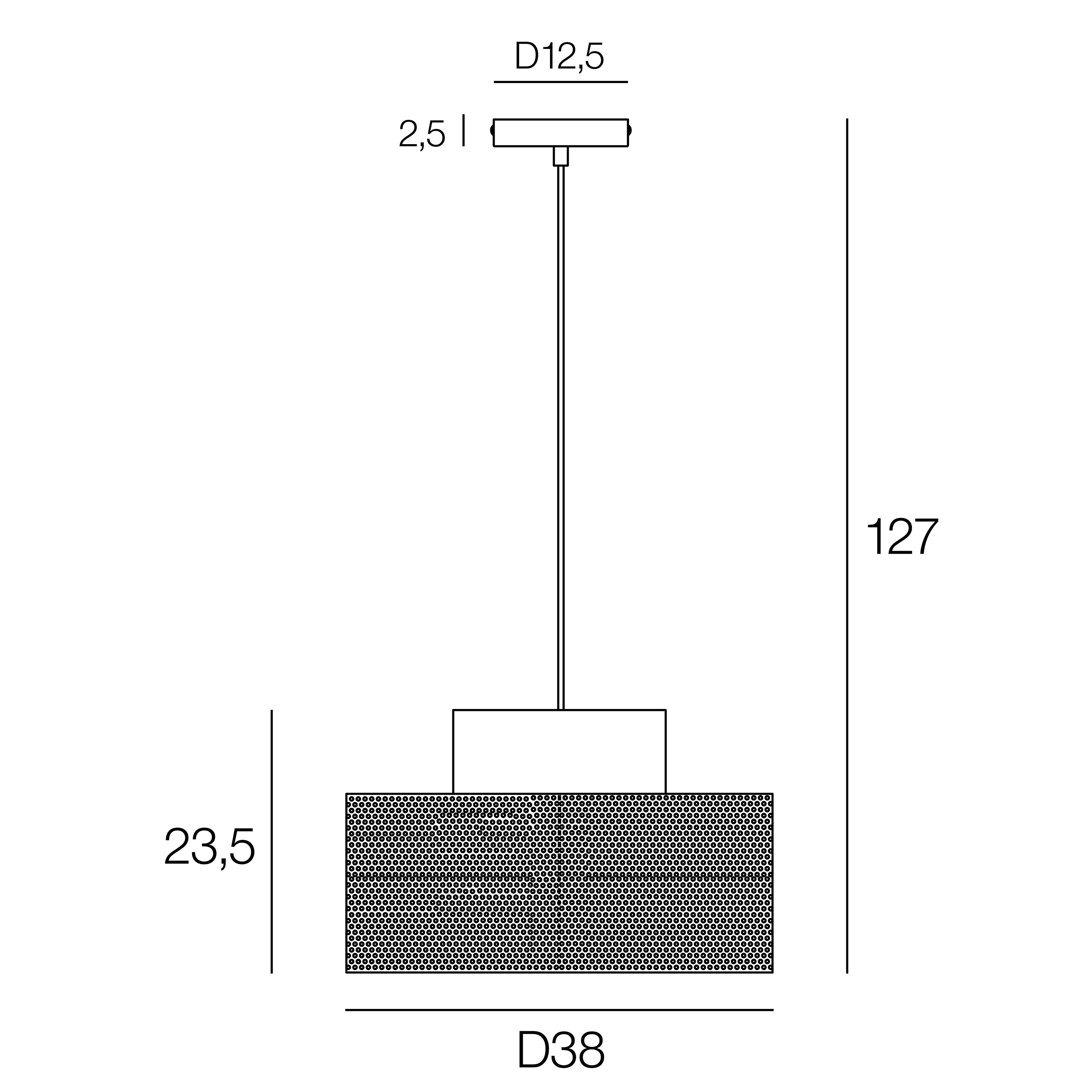 Lampa wisząca Carmid czarna E27  - 9