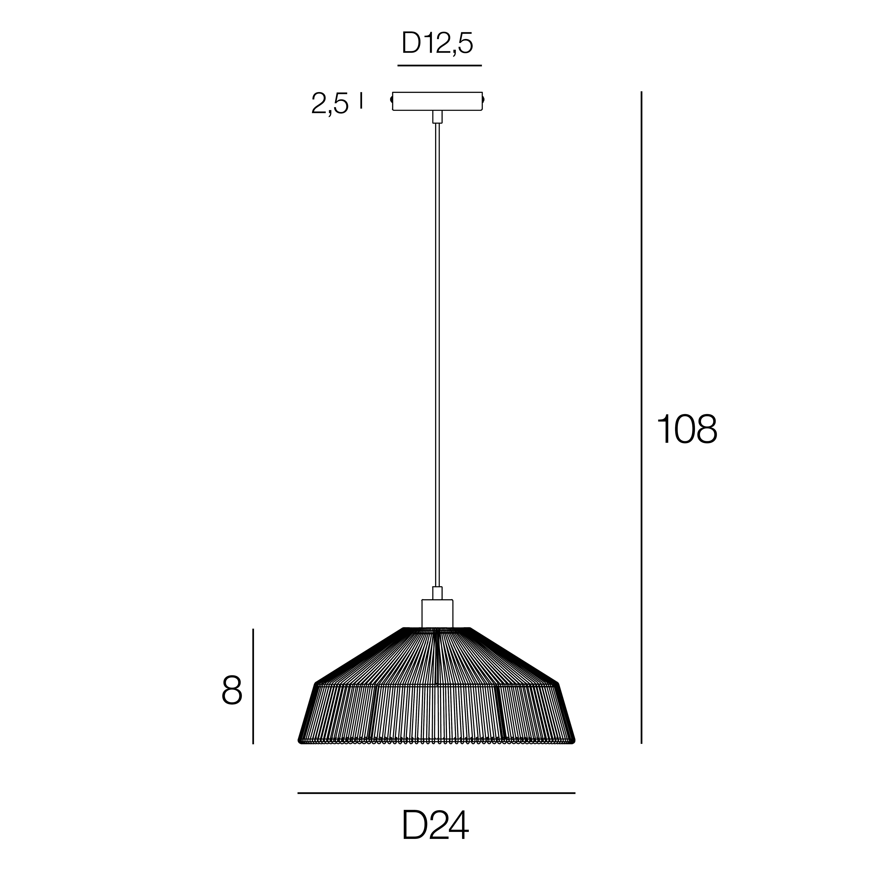 Suspension Mikona corde, beige, Diam.24 cm INSPIRE, E27 - 8