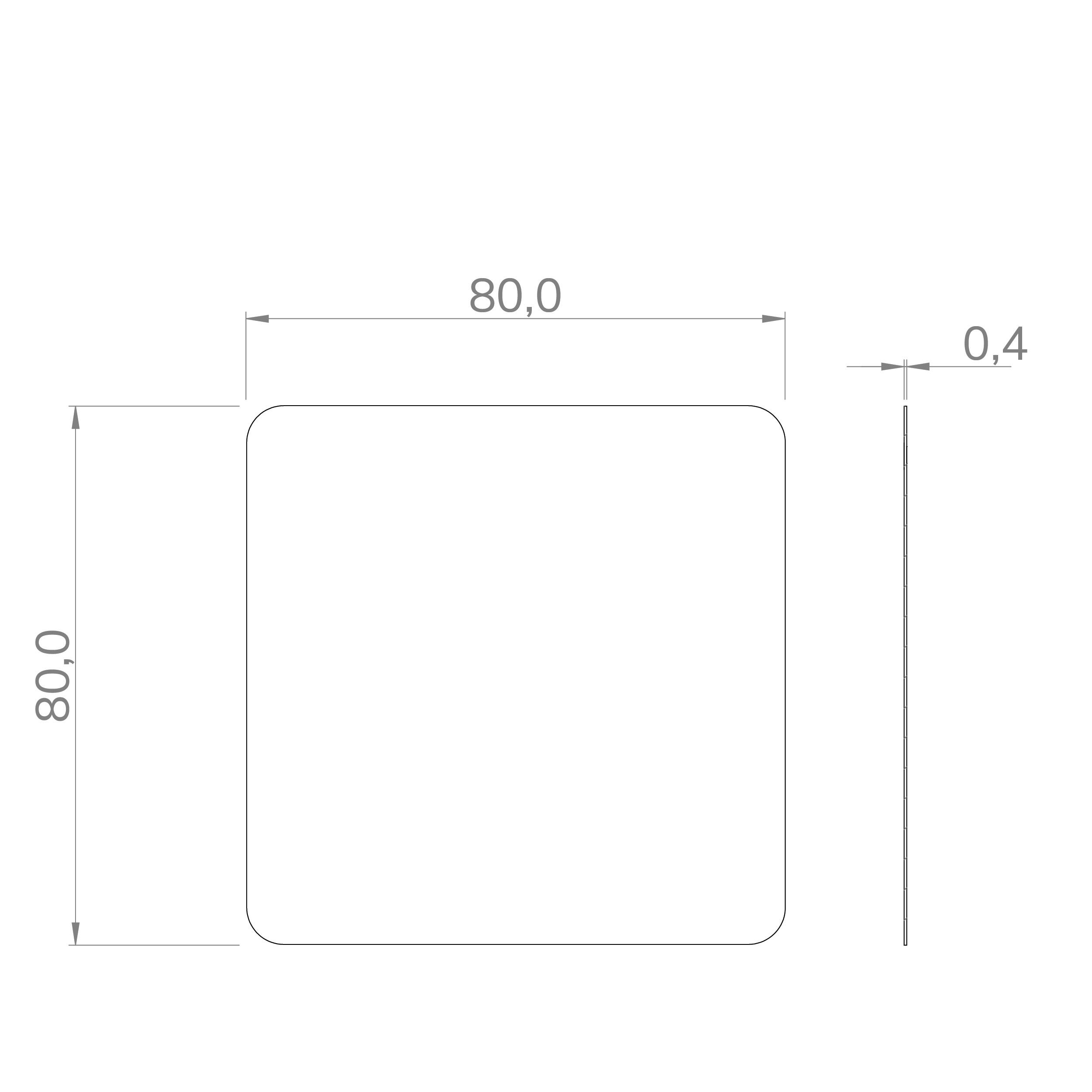Espejo de baño Luna Lisa Cantos 80x80 cm - 2