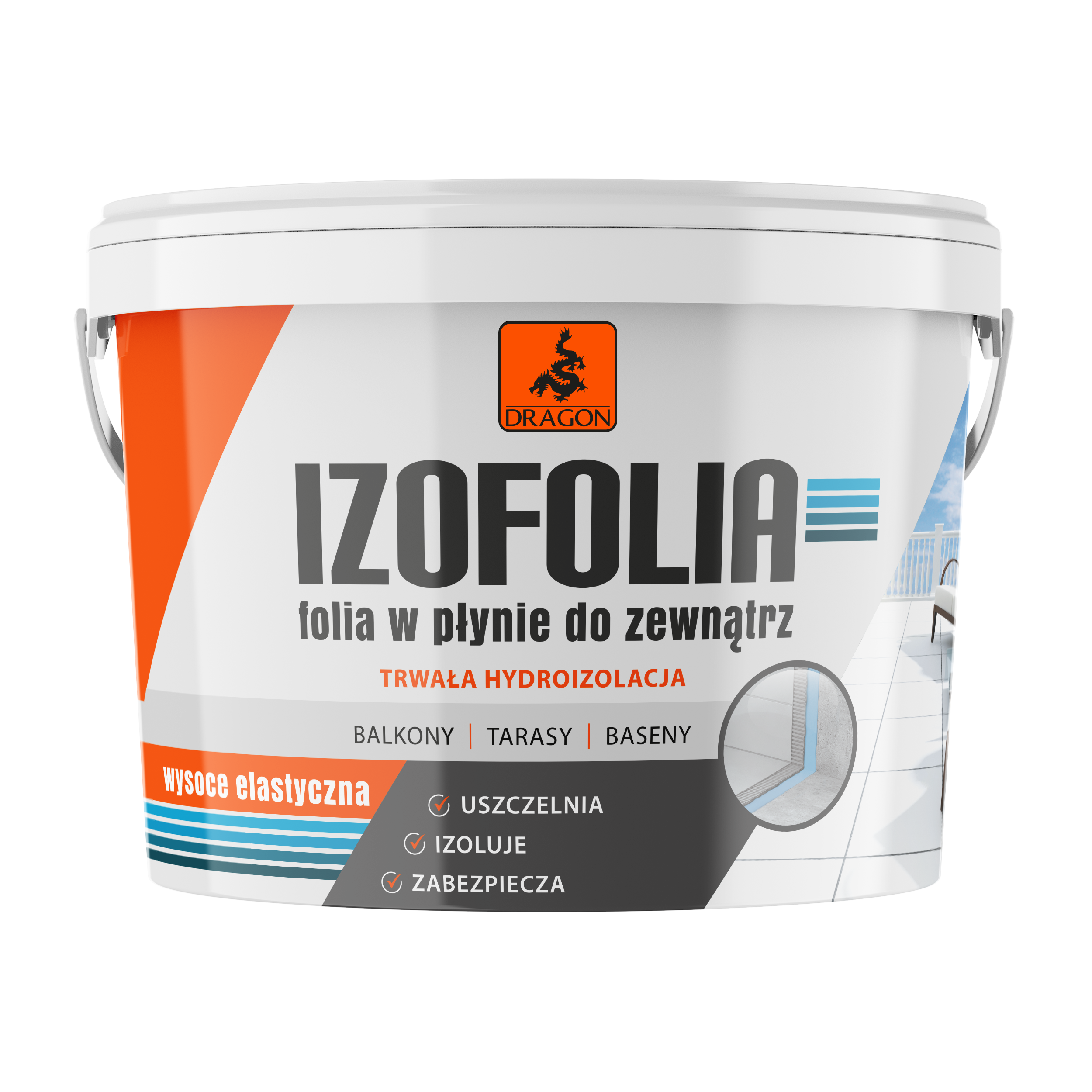 Folia uszczelniająca w płynie Izofolia zewnętrzna Dragon 15 kg