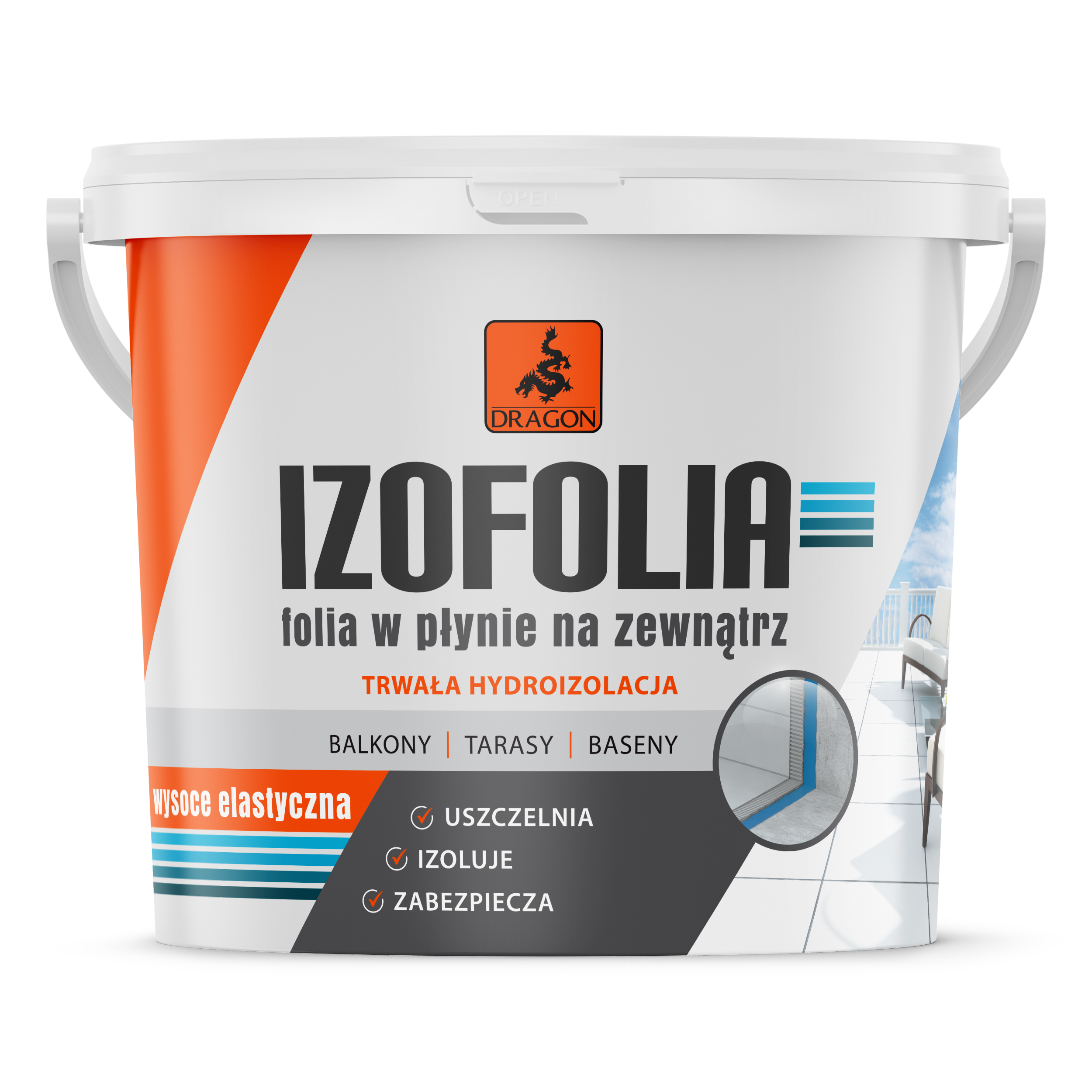 Folia uszczelniająca w płynie Izofolia zewnętrzna Dragon 4.5 kg
