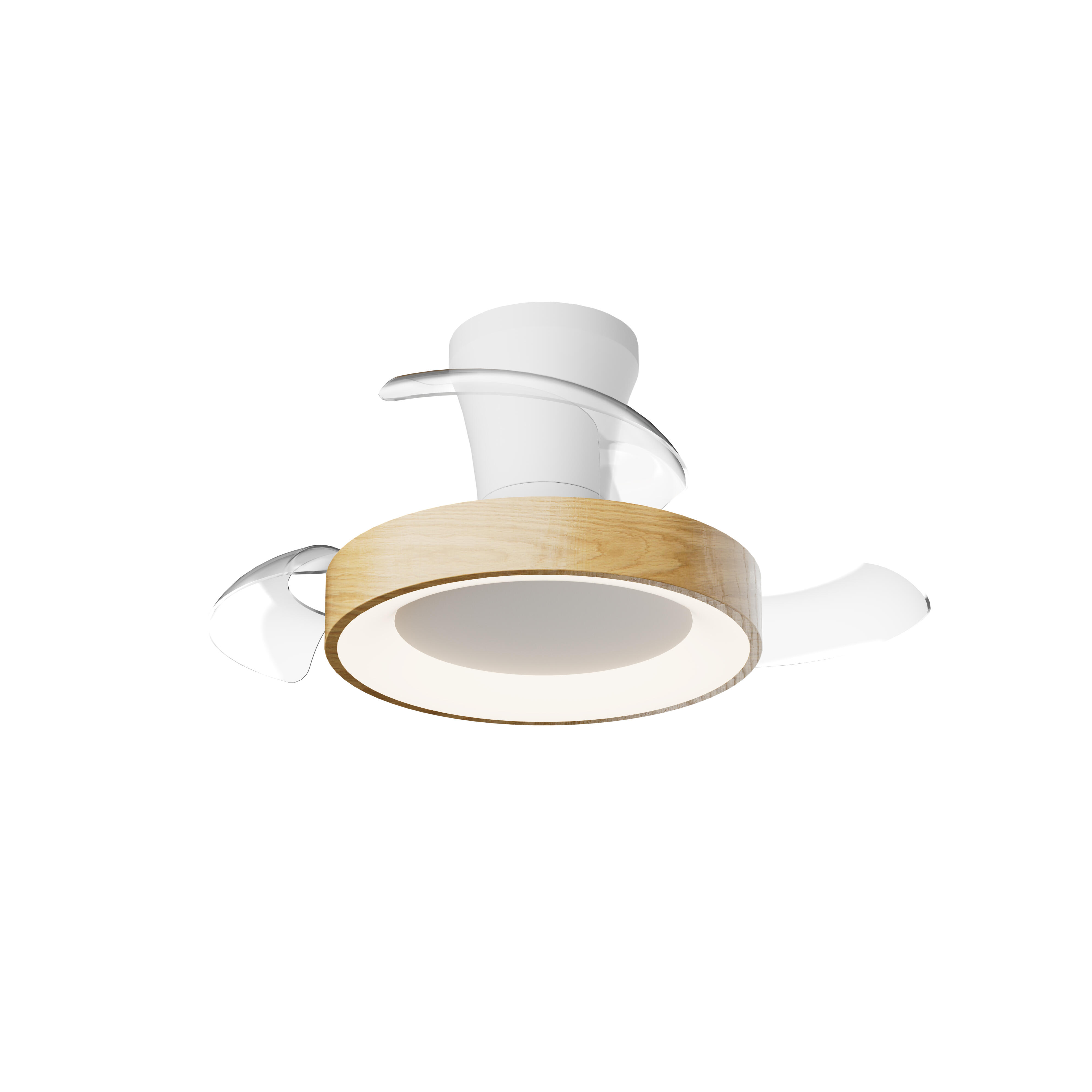 Ventilador de techo con luz silencioso DC 25W con mando ø71 cm Niseko MANTRA marrón luz CCT 3 aspas retráctiles tipo lámpara| 3 velocidades| modo verano/invierno| recomendado para <13m² - 4