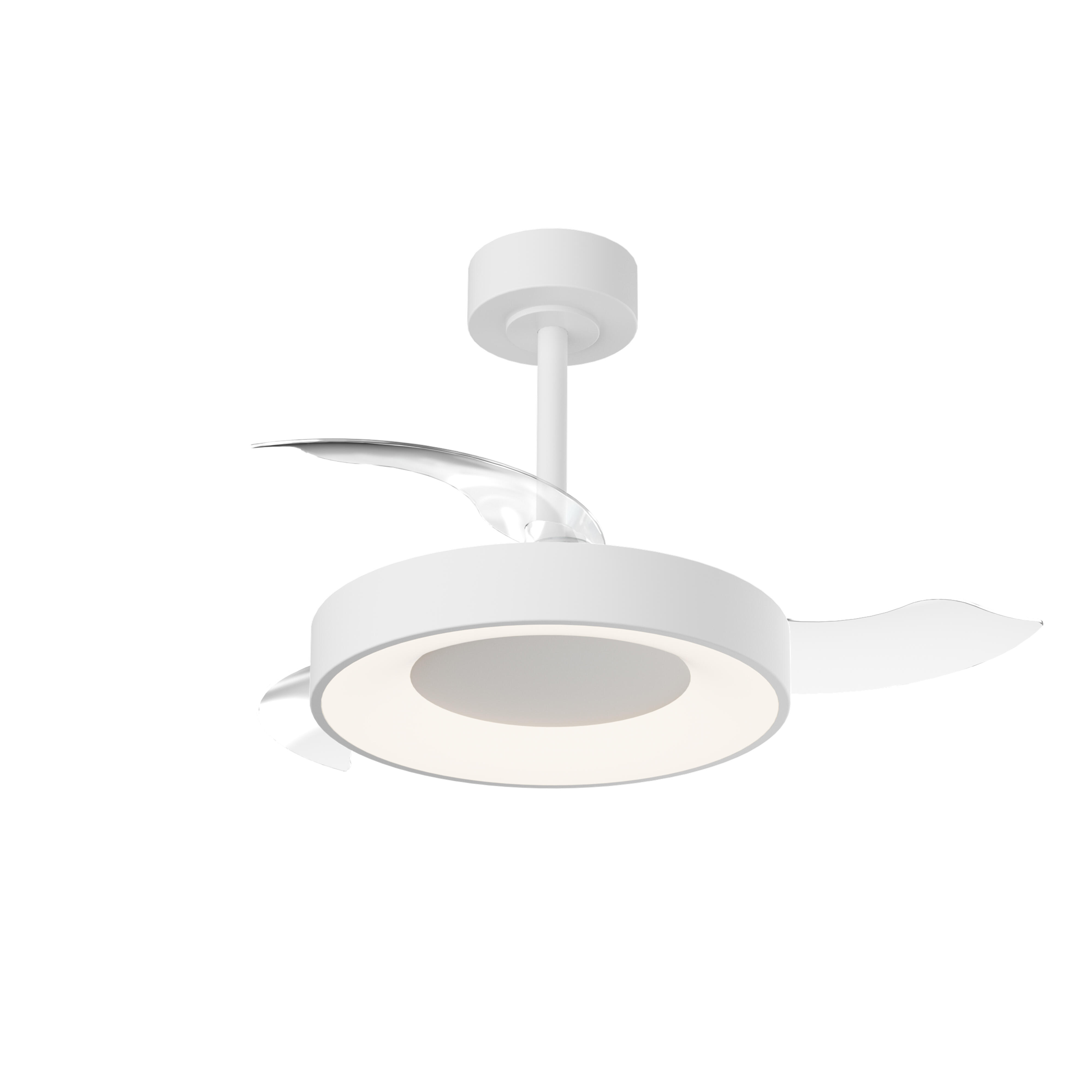 Ventilador de techo con luz silencioso DC 25W con mando ø91 cm Niseko MANTRA blanco luz CCT 3 aspas retráctiles tipo lámpara| 8 velocidades| modo verano/invierno| brisa| recomendado para <13m² - 3