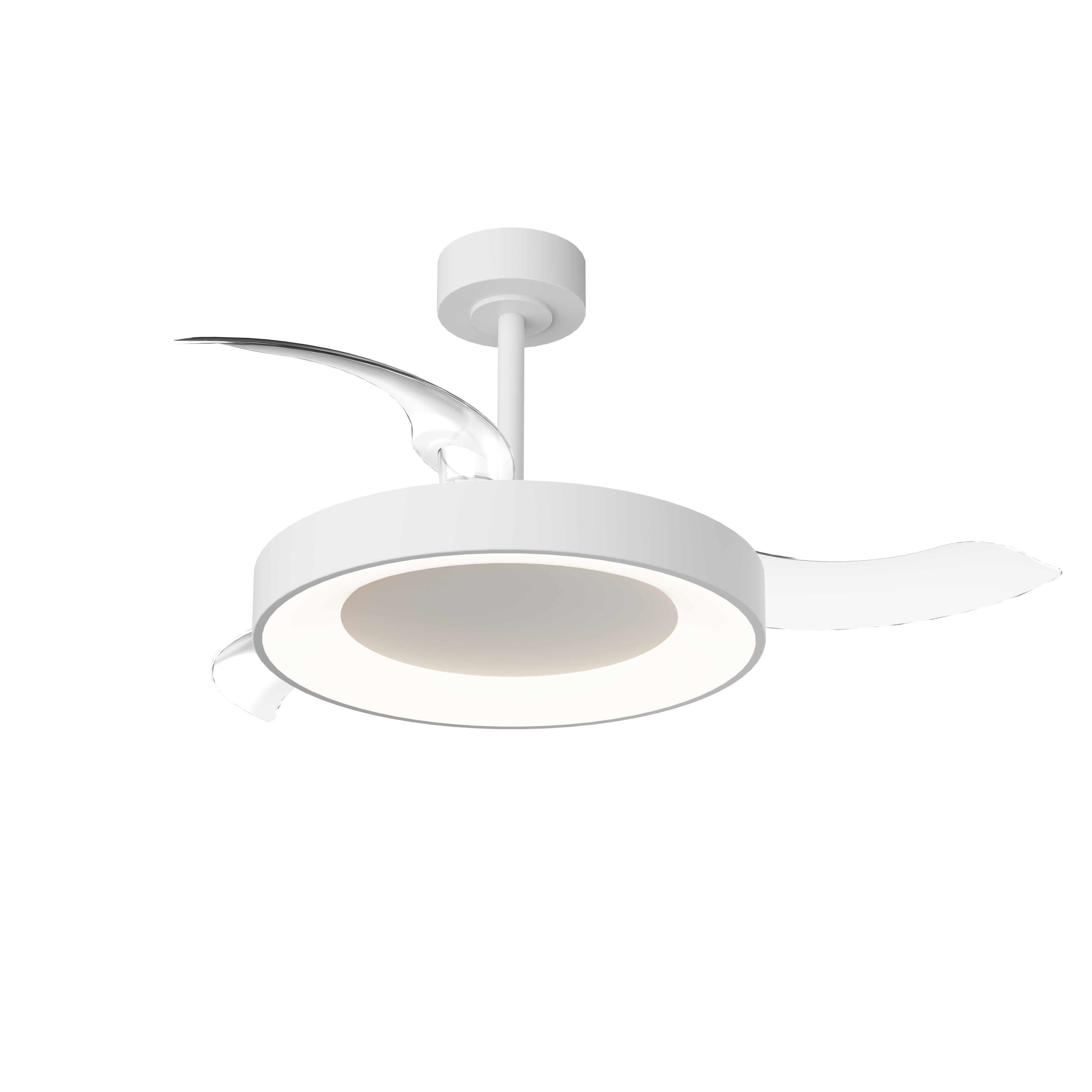 Ventilador de techo con luz silencioso DC 30W con mando ø106 cm Niseko MANTRA blanco luz CCT 3 aspas retráctiles tipo lámpara| 8 velocidades| modo verano/invierno| brisa| recomendado de 13 a 20m² - 4