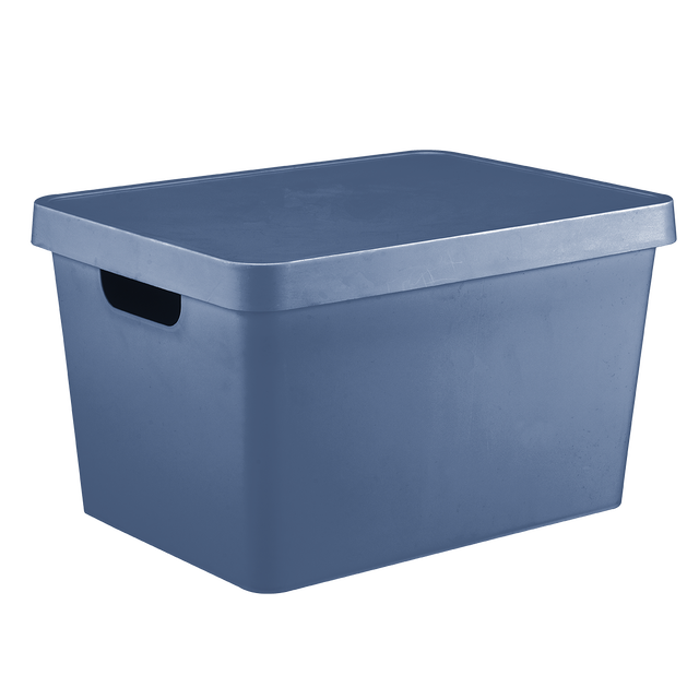Boîte De Rangement 3 Plateaux Bleue - Taille Jumbo (17" X 8" X 8.75") - Neuf