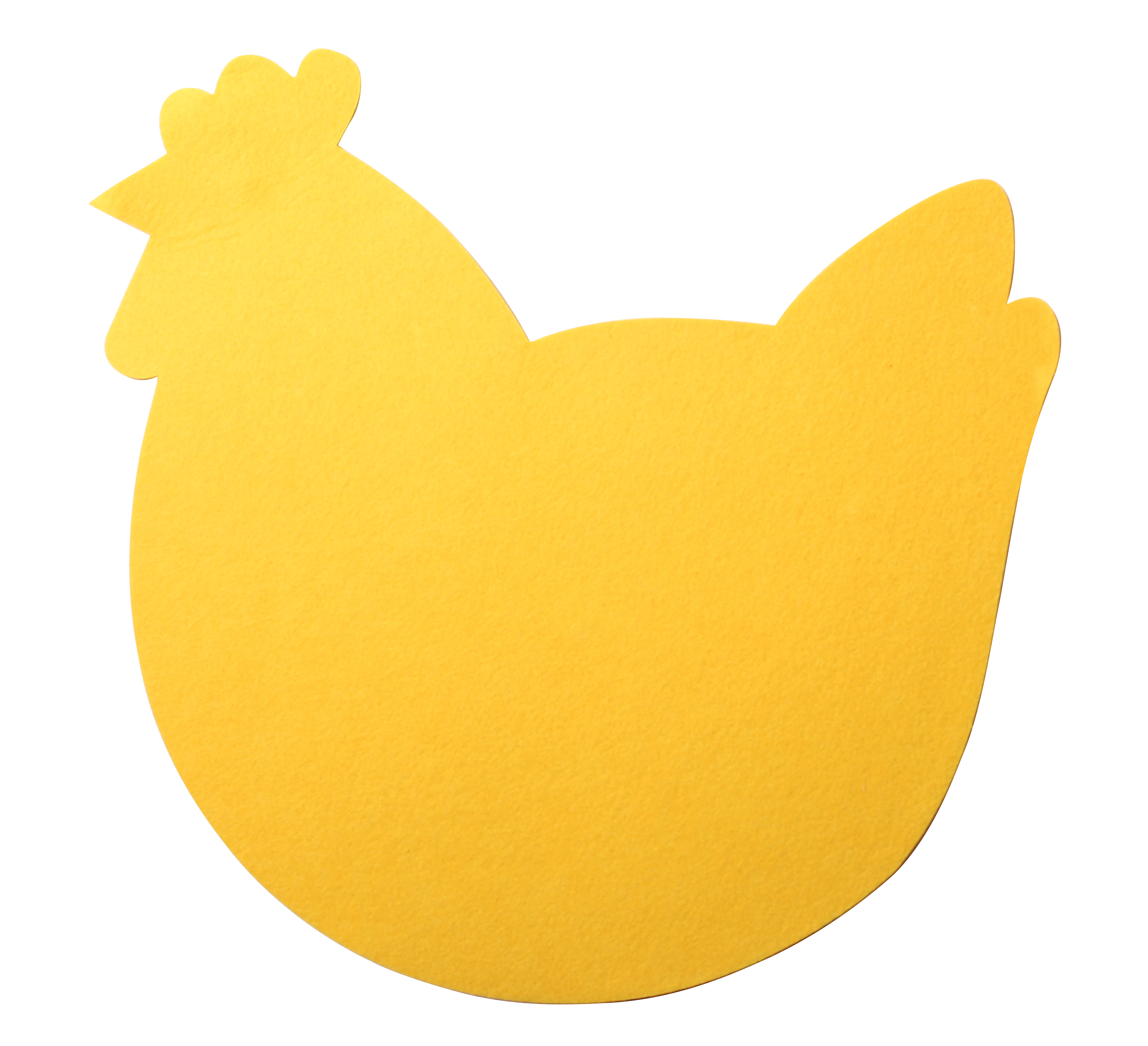 Podkładka filcowa na stół Kura żółta śr. 38 cm