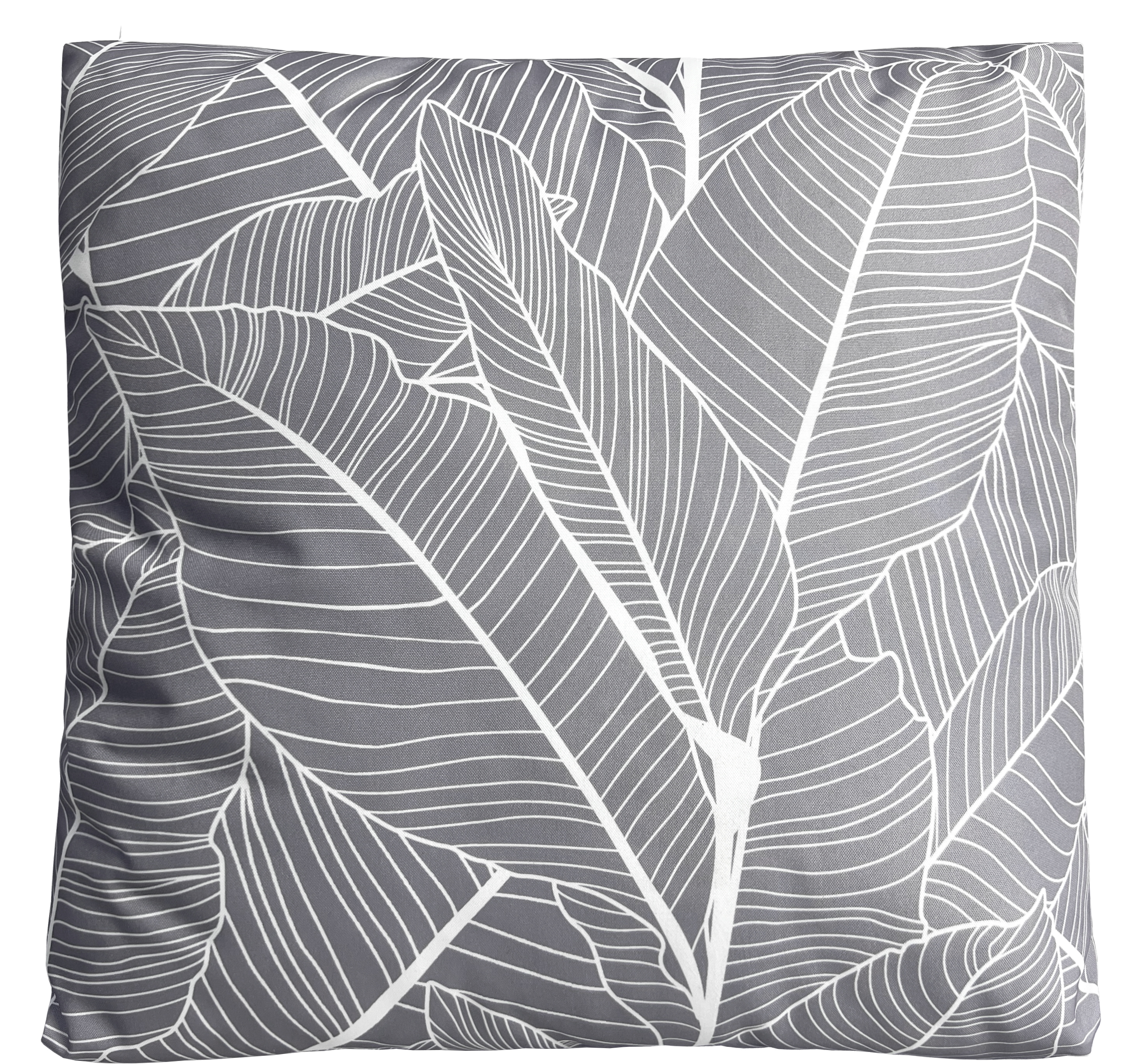 Poduszka ogrodowa dekoracyjna Verena 45x45 cm szara w liście Sun Garden