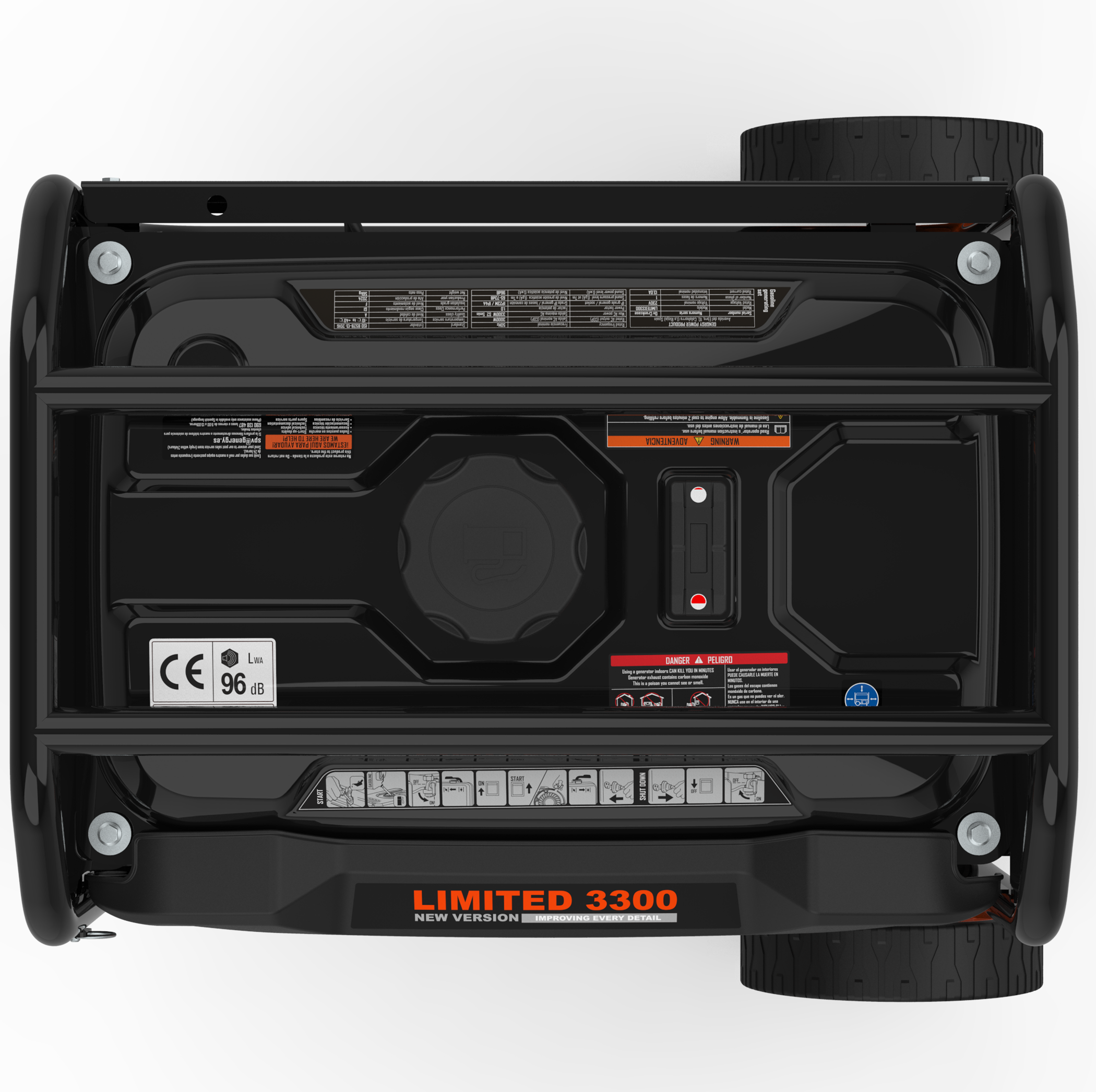 Gerador a gasolina de arranque elétrico 3000 W AVR Genergy Limited 3000 - 2