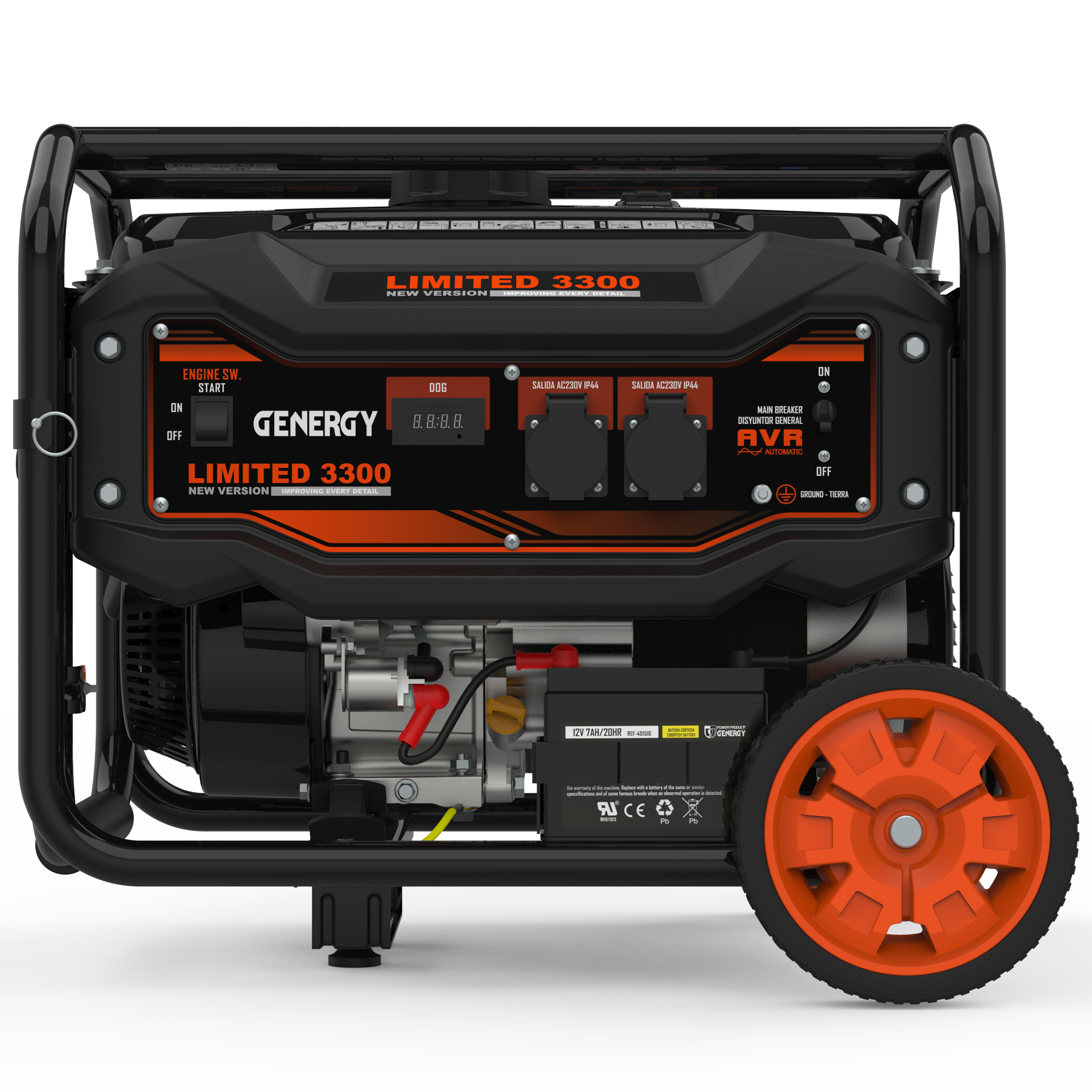 Gerador a gasolina de arranque elétrico 3000 W AVR Genergy Limited 3000 - 4