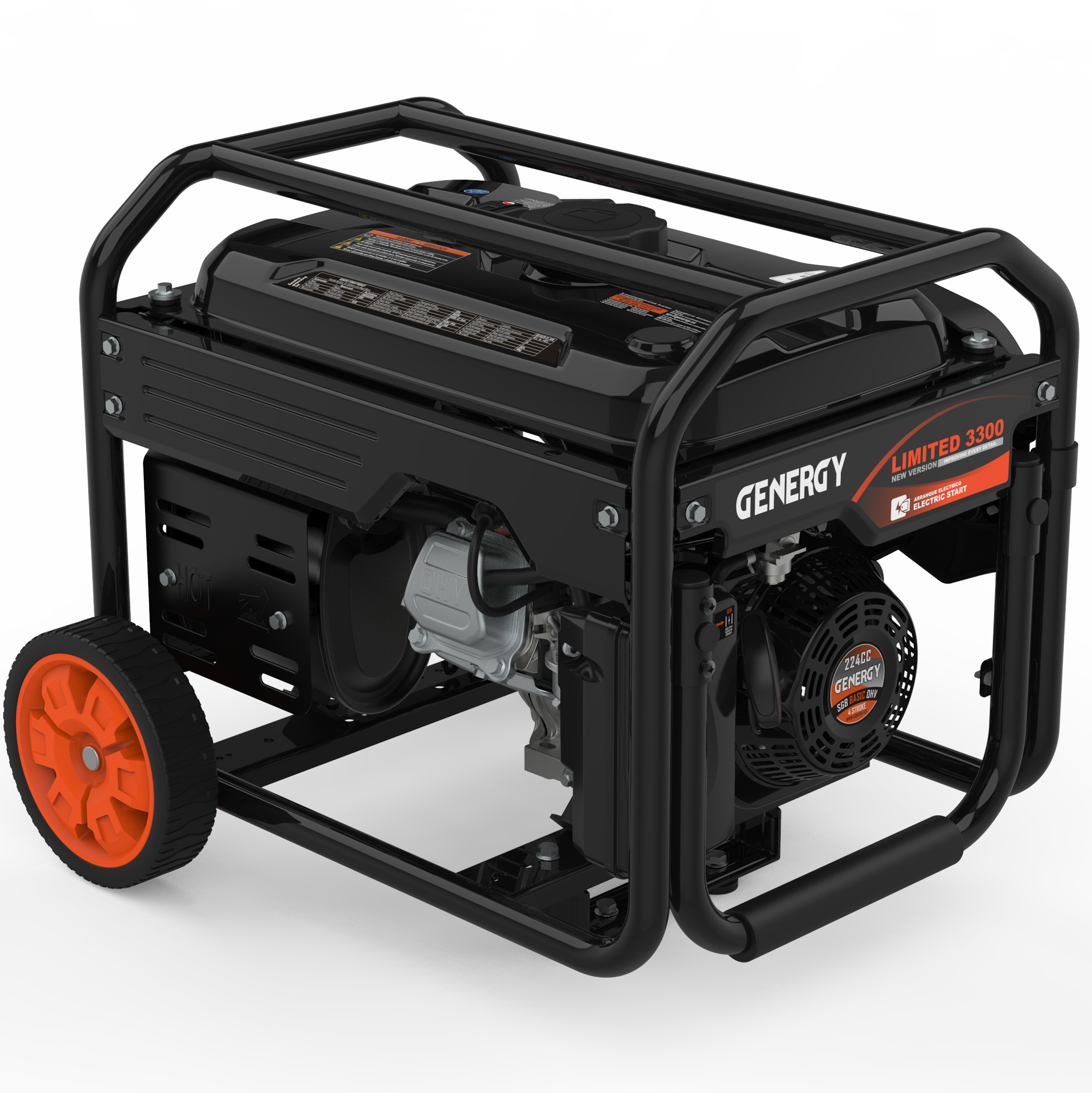 Gerador a gasolina de arranque elétrico 3000 W AVR Genergy Limited 3000 - 6