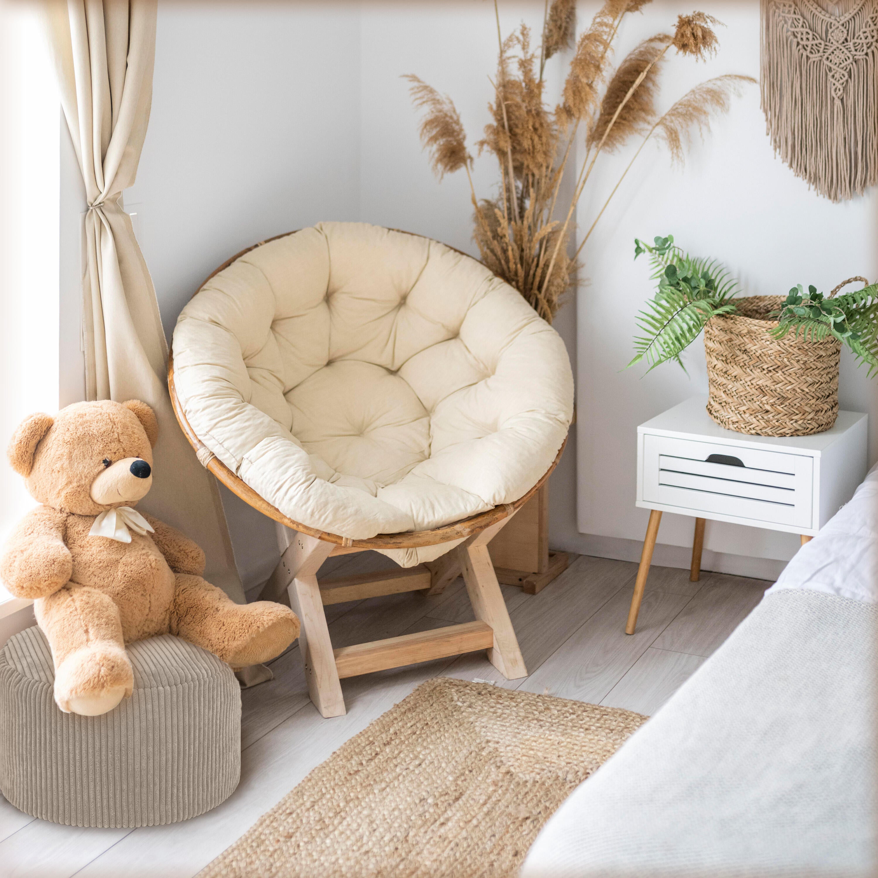 Pufa Sit&Style Velvet beżowa śr. 45 cm - 2