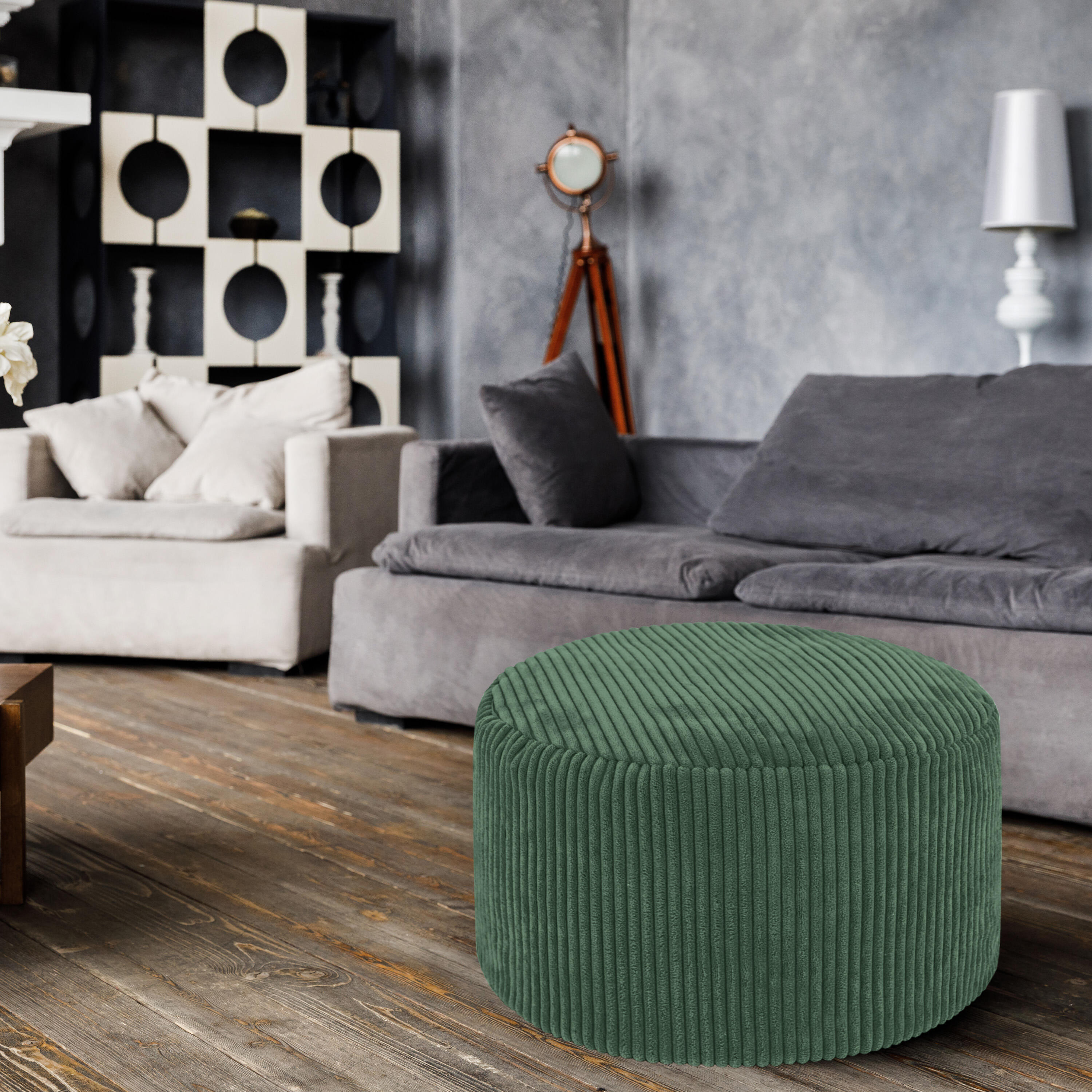 Pufa Sit&Style Velvet zielona śr. 45 cm - 2