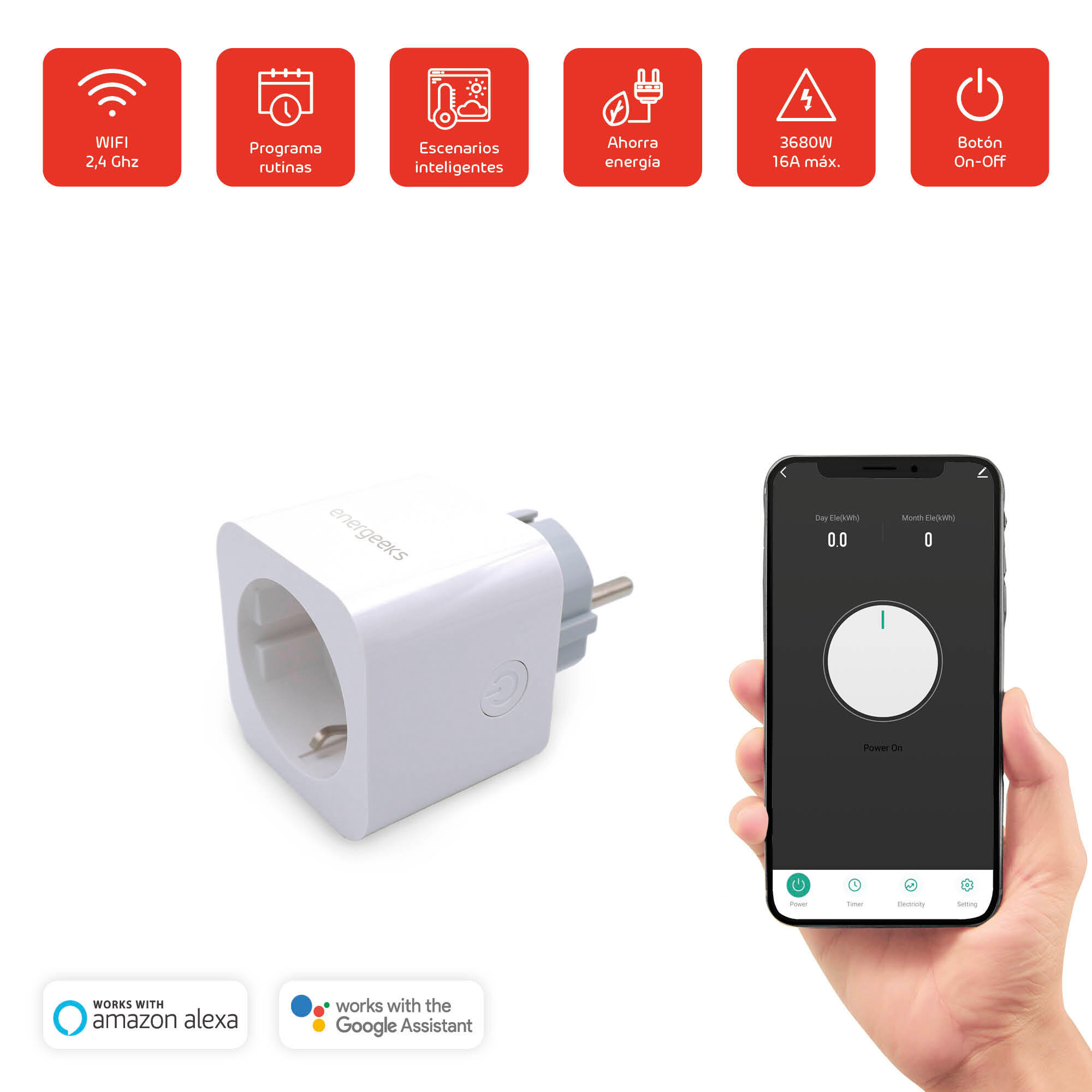 Tomada Wifi com interruptor ENERGEEKS 16A - 6