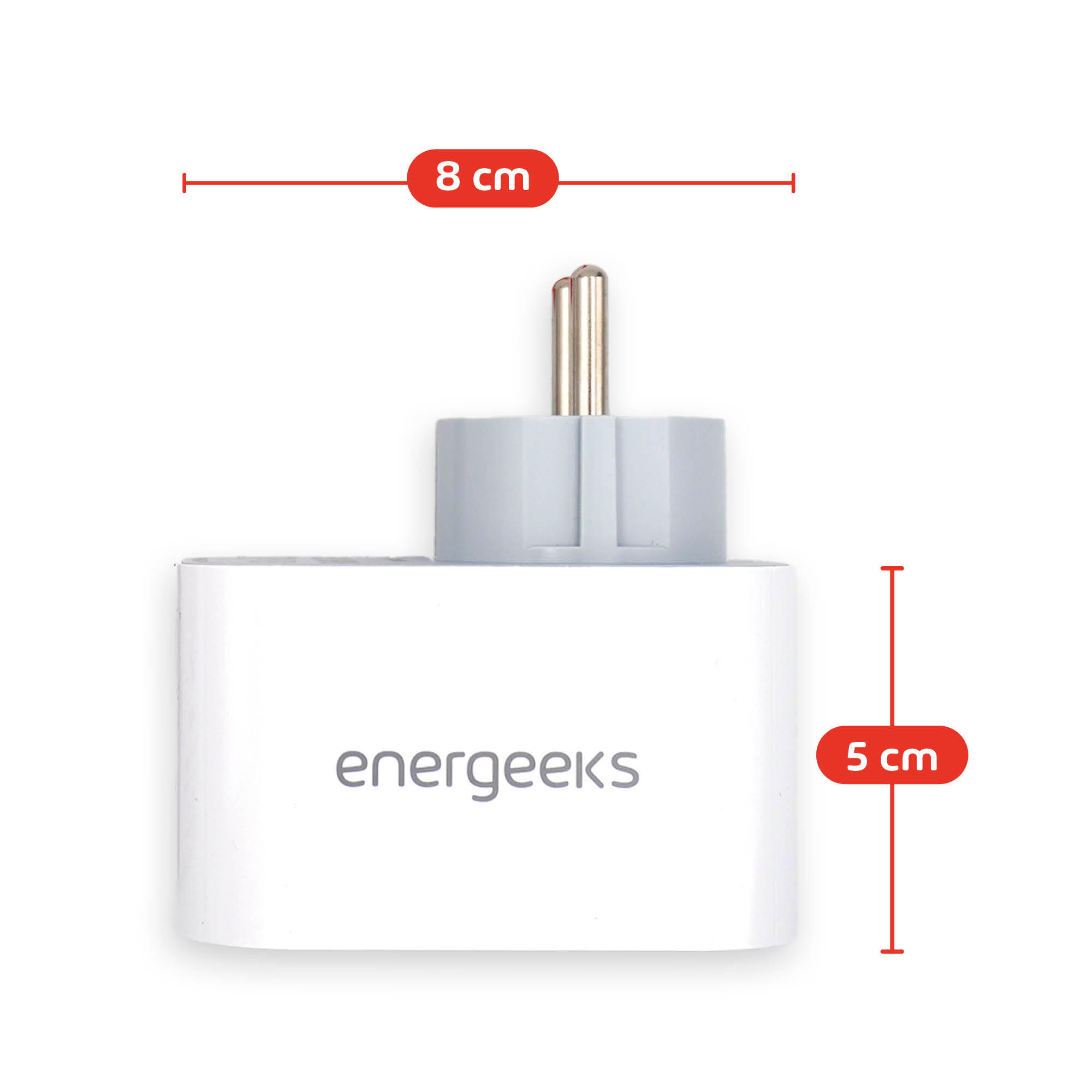Tomada Wifi ENERGEES 2xUSB-C 16A c/medidor consumo - 5