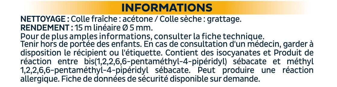 Lot de 3 mastics colle et joint haute performance blanc 300 ml Flexpro Pu 811 - BOSTIK - 2