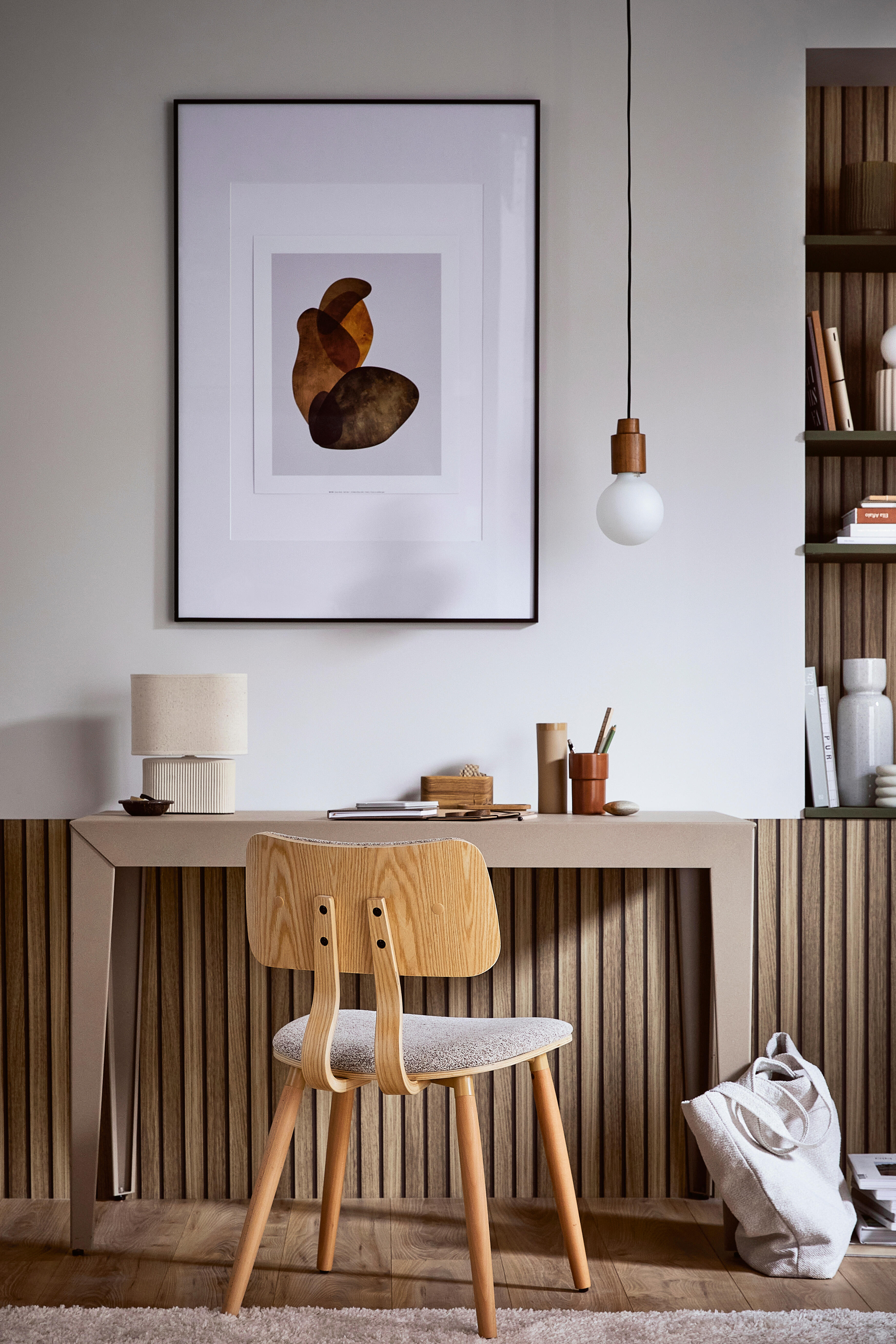 Suspension Bilbo bois, marron, Diam.12.5 cm INSPIRE, E27 - 4