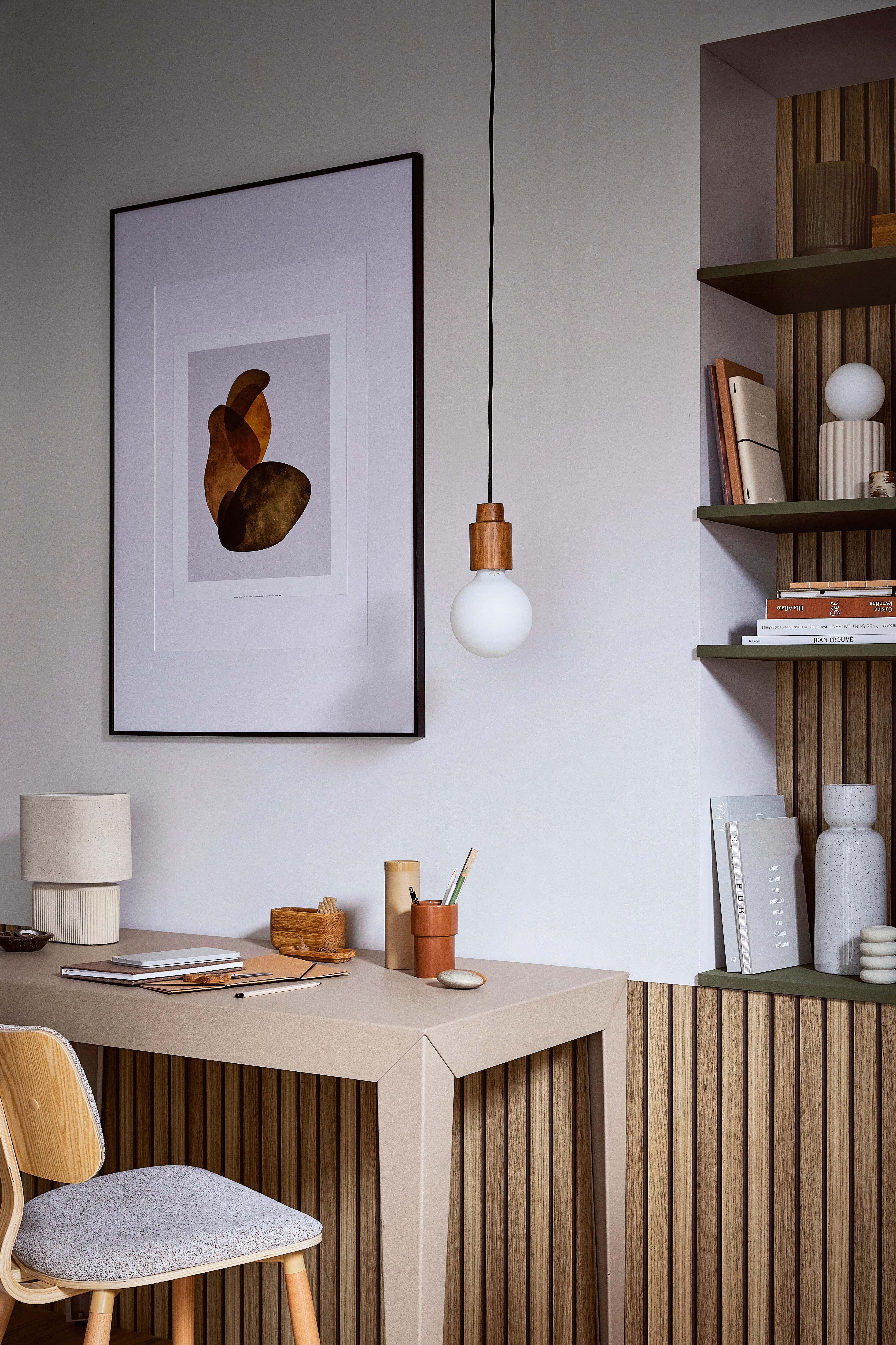 Suspension Bilbo bois, marron, Diam.12.5 cm INSPIRE, E27 - 3