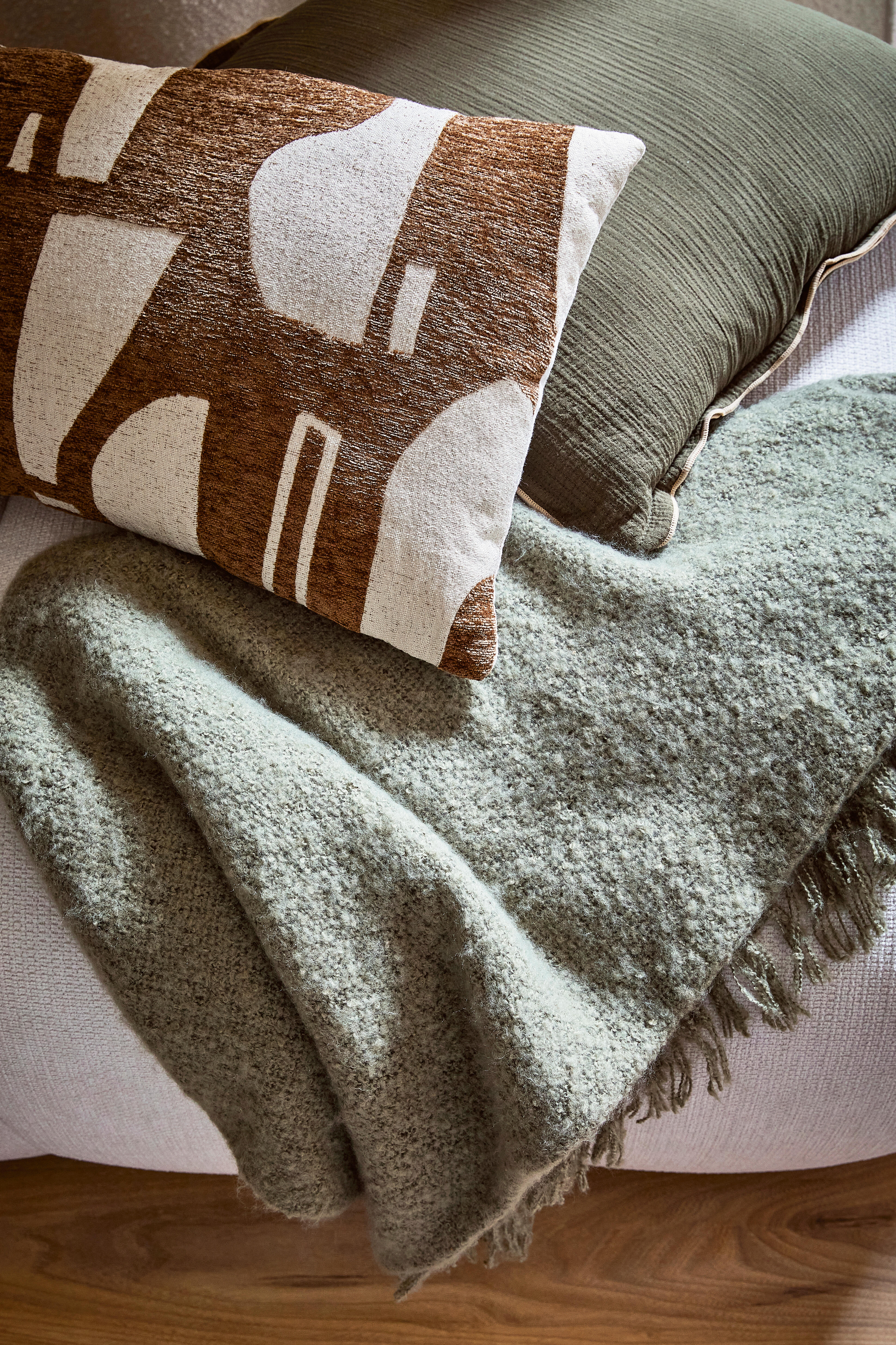 Plaid Perfia, vert l.130 x L.170 cm INSPIRE - 4