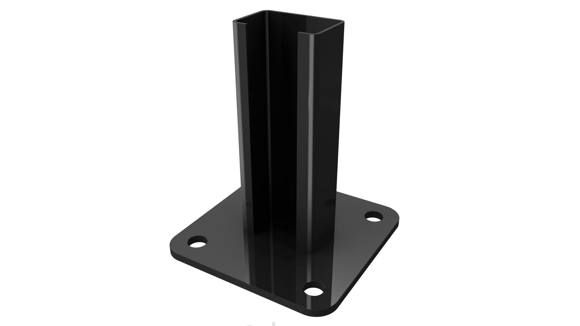 Base de poste para de acero para poste de 6 x 4 cm