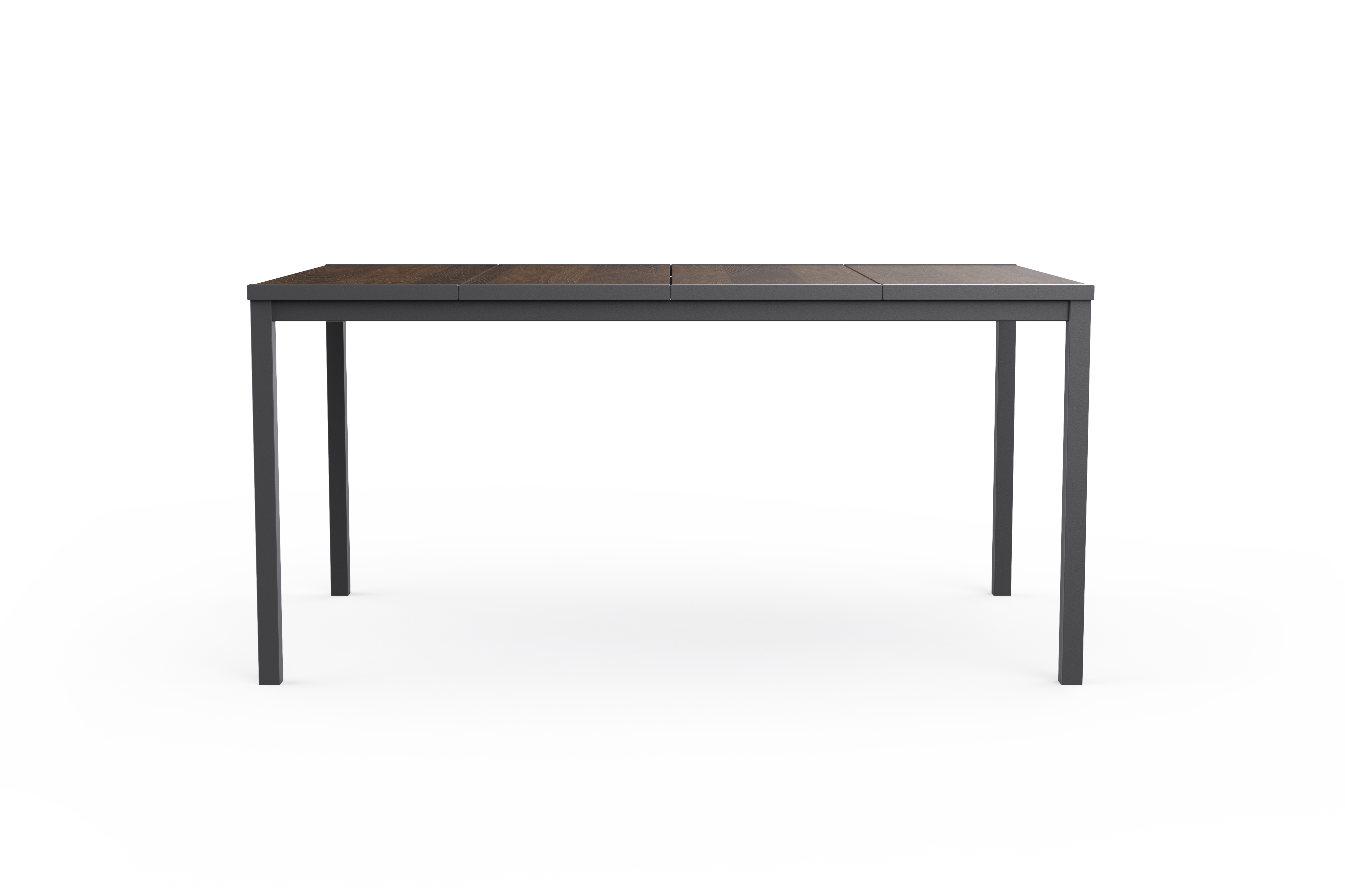 Mesa de refeição de metal com tampo em resina efeito madeira 160x95 cm Keter Porto - 2