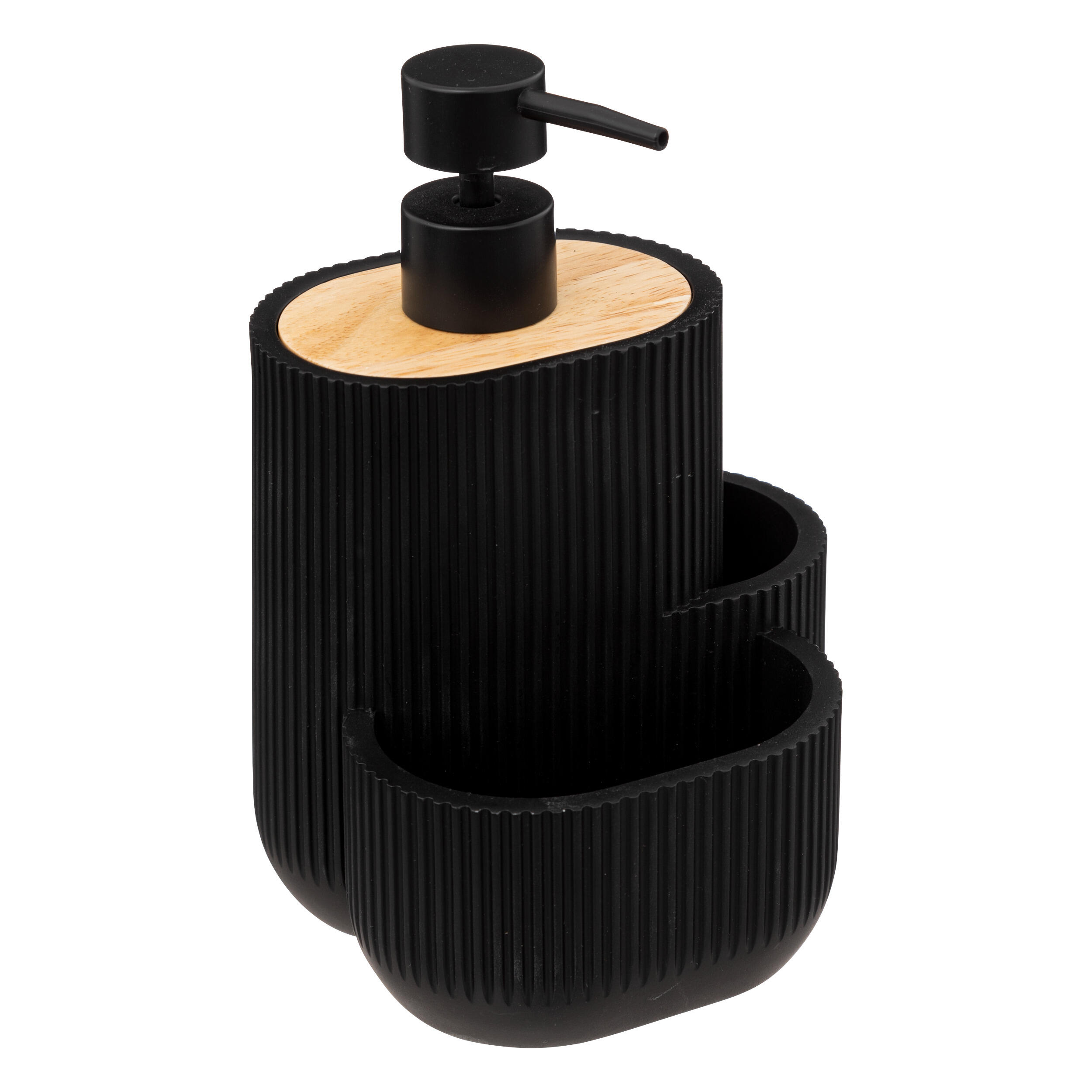 Dispenser sapone per cucina d'appoggio Blackwood nero e legno in resina 0.5 l - 4