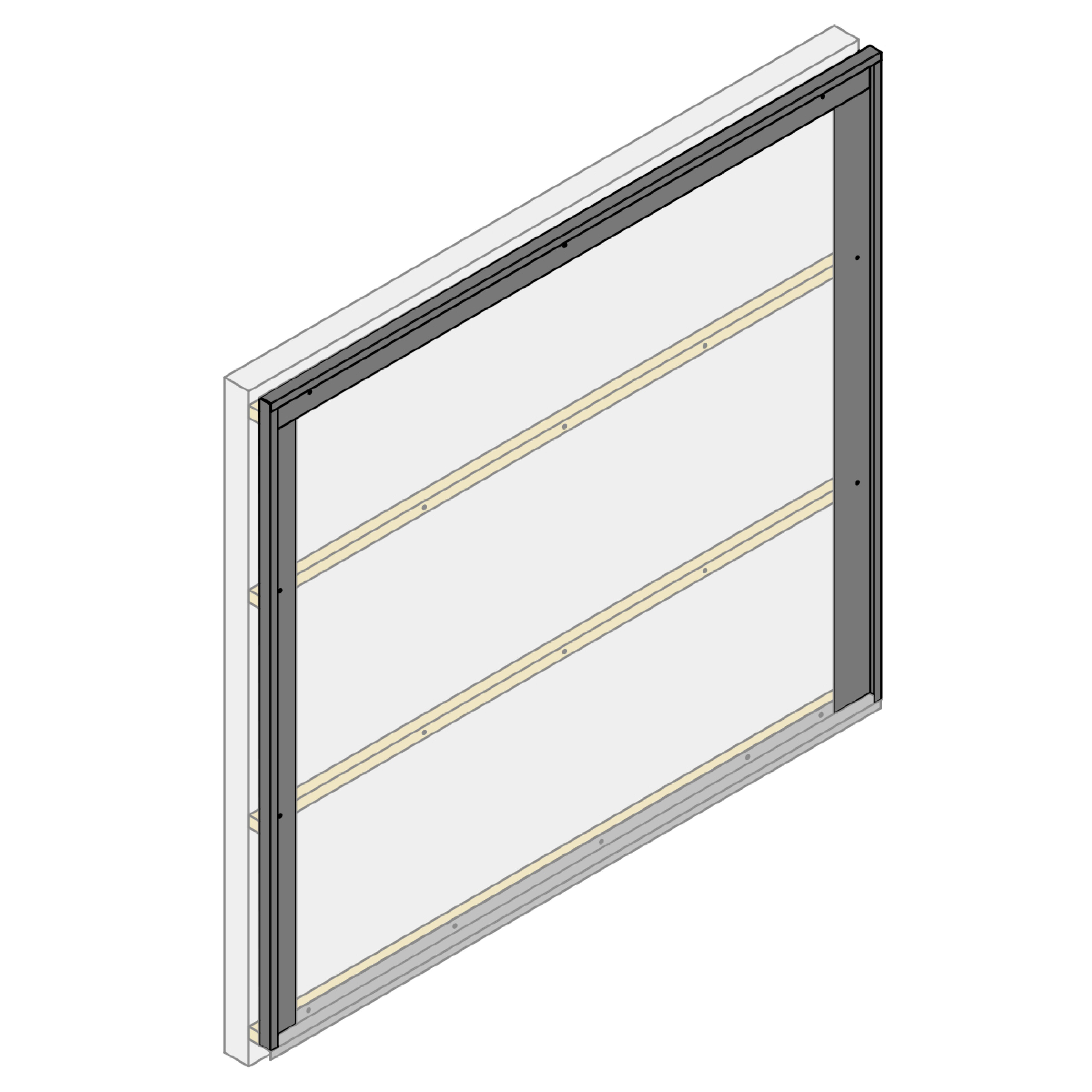 Profil multifonction pour bardage acier 80x25 PROFIL ACIER FRANCE noir 2.5 m - 5