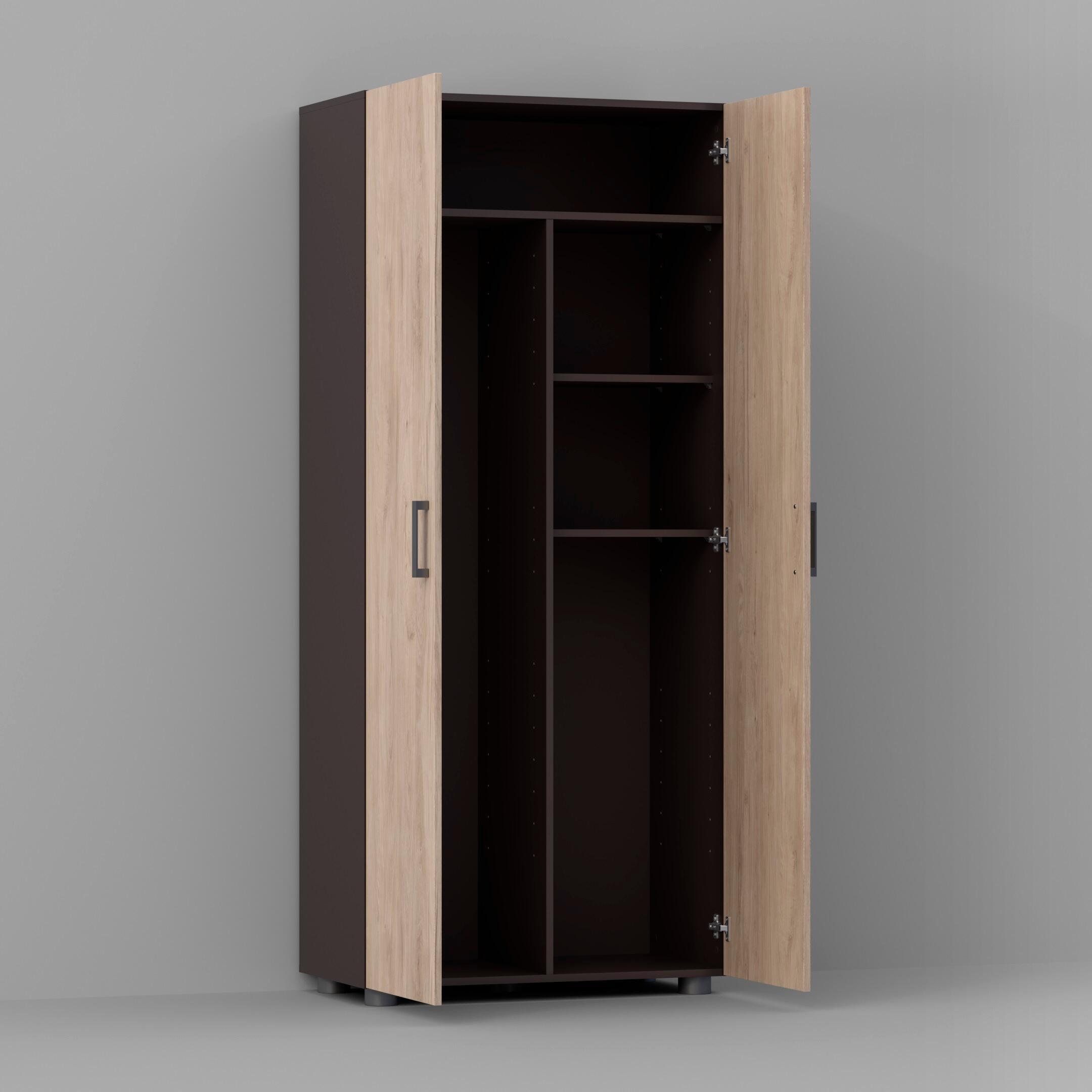Armario alto despensero roble, 180x79x42 cm con 2 puertas - 2