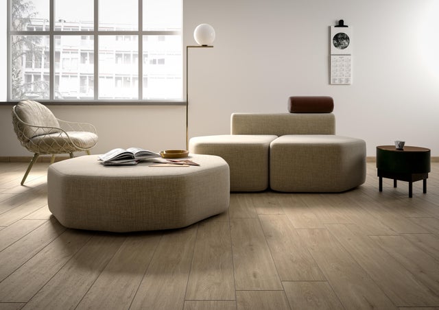 Carrelage sol intérieur effet bois l.30x L.120 cm - Oak Blonde