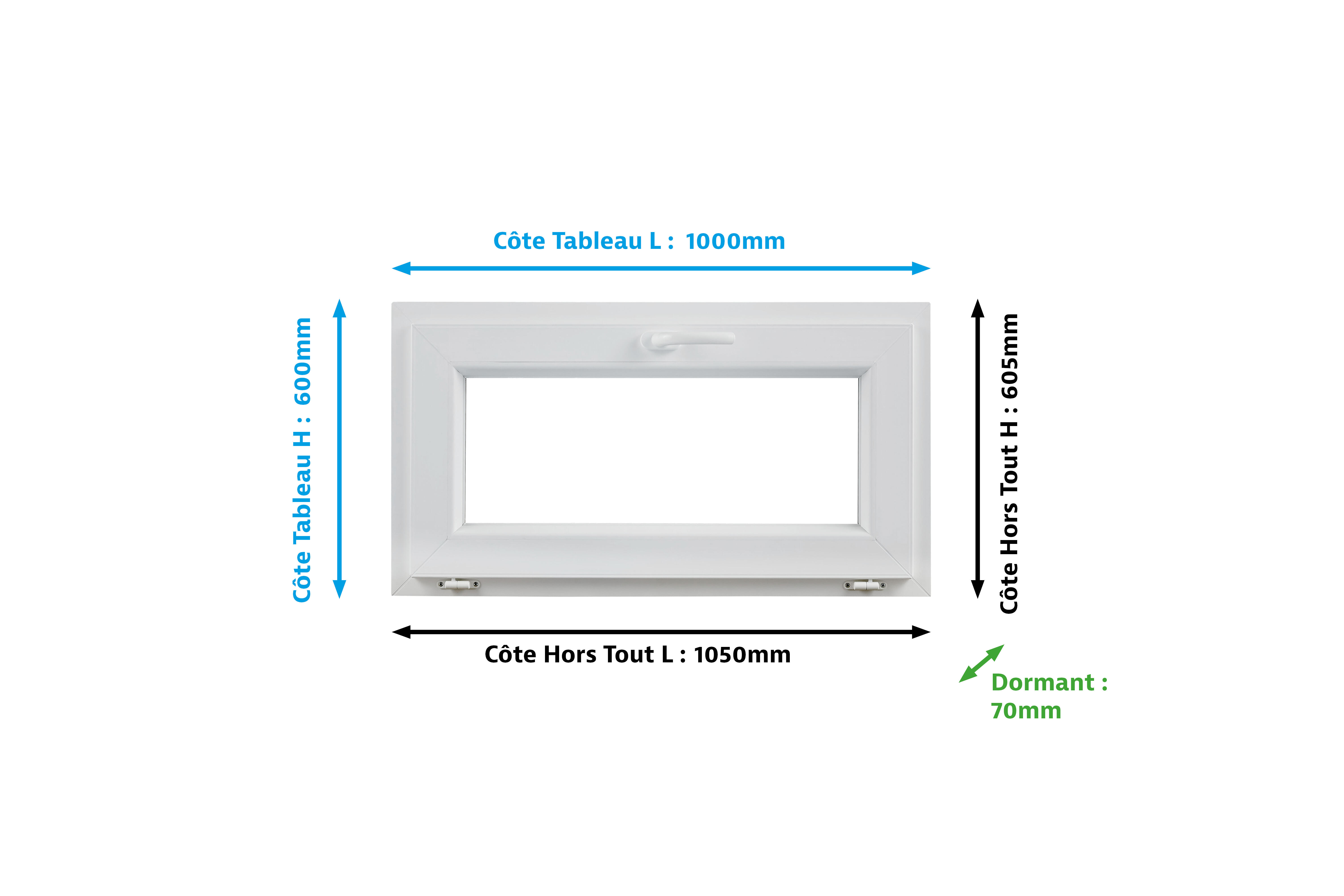 Abattant PVC H.60 x l.100 cm blanc - 5
