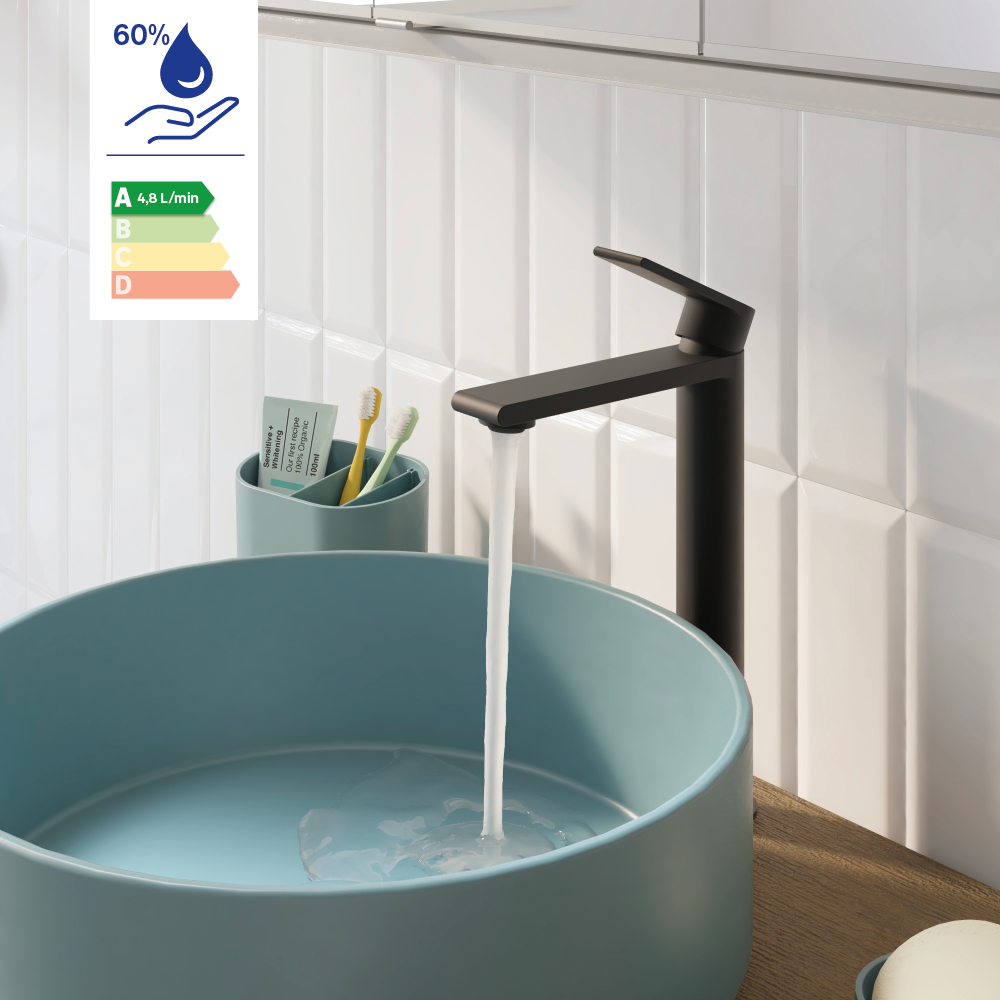 grifo negro de alta eficiencia ahorrador de agua cinta sensea - 1