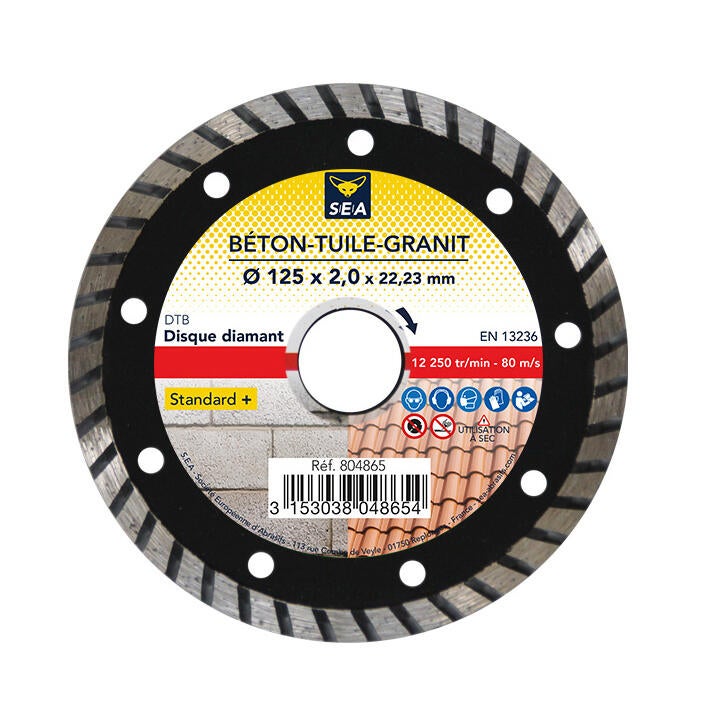 Disque diamant multi matériaux Diam.125 mm - SEA - 2