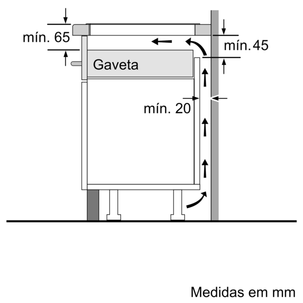 Placa de indução 4 zonas de calor 4600 W 59.2 x 52.2 cm preto Bosch PUE61RBB5E - 8