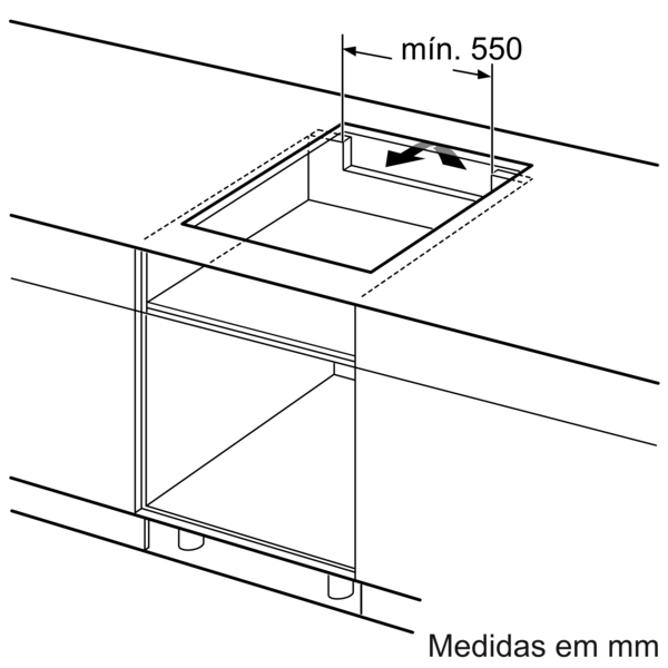 Placa de indução 4 zonas de calor 4600 W 59.2 x 52.2 cm preto Bosch PUE61RBB5E - 7