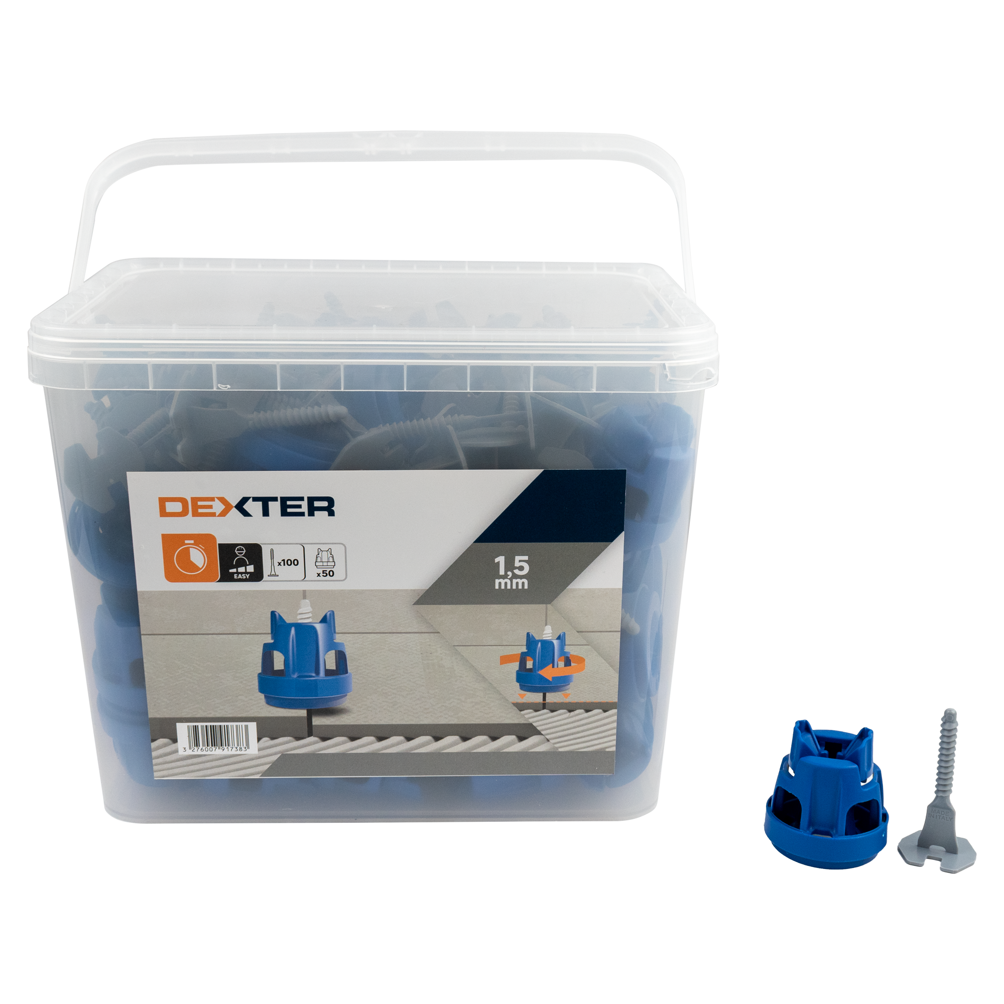 Lot de 150 croisillons niveleur de carreau DEXTER Ep.1.5 mm - 5