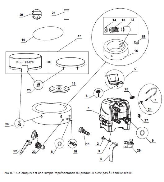 Pure Spa gonflable INTEX Blue Navy rond 4 places + Kit d'entretien - 12