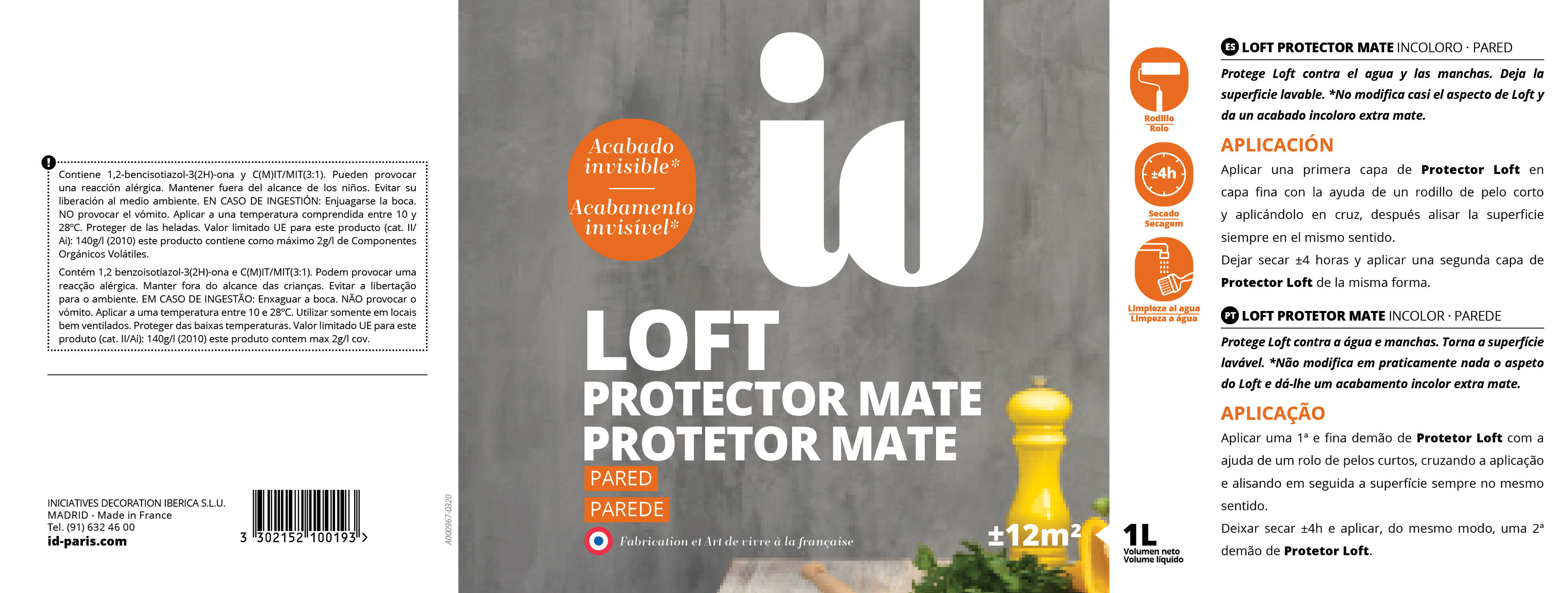 Protector loft MATE 1L INCOLOR - 12