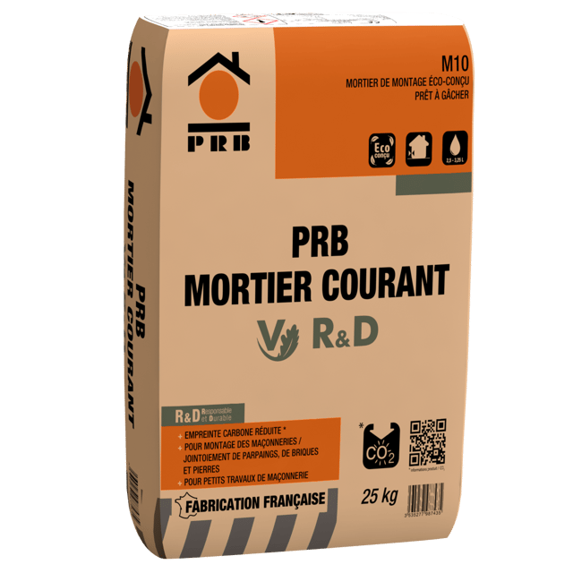 Mortier courant V R&D 25kg sol gris PRB 25 Kg
