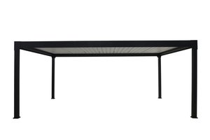 Pergola bioclimatique motorisée autoportante noir 6X4 + led Menea GREEN OUTSIDE