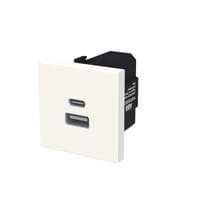 TOMA CARGADOR USB SERIE ZENIT BLANCO - 2