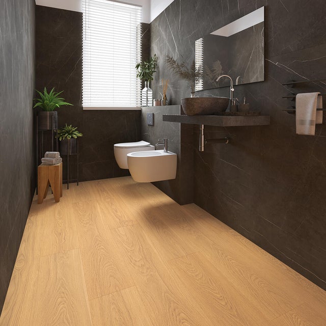 Pavimento laminato passaggio importante ARTENS Taranis Oak giallo resistente all'acqua 48 ore, 1.973 m²