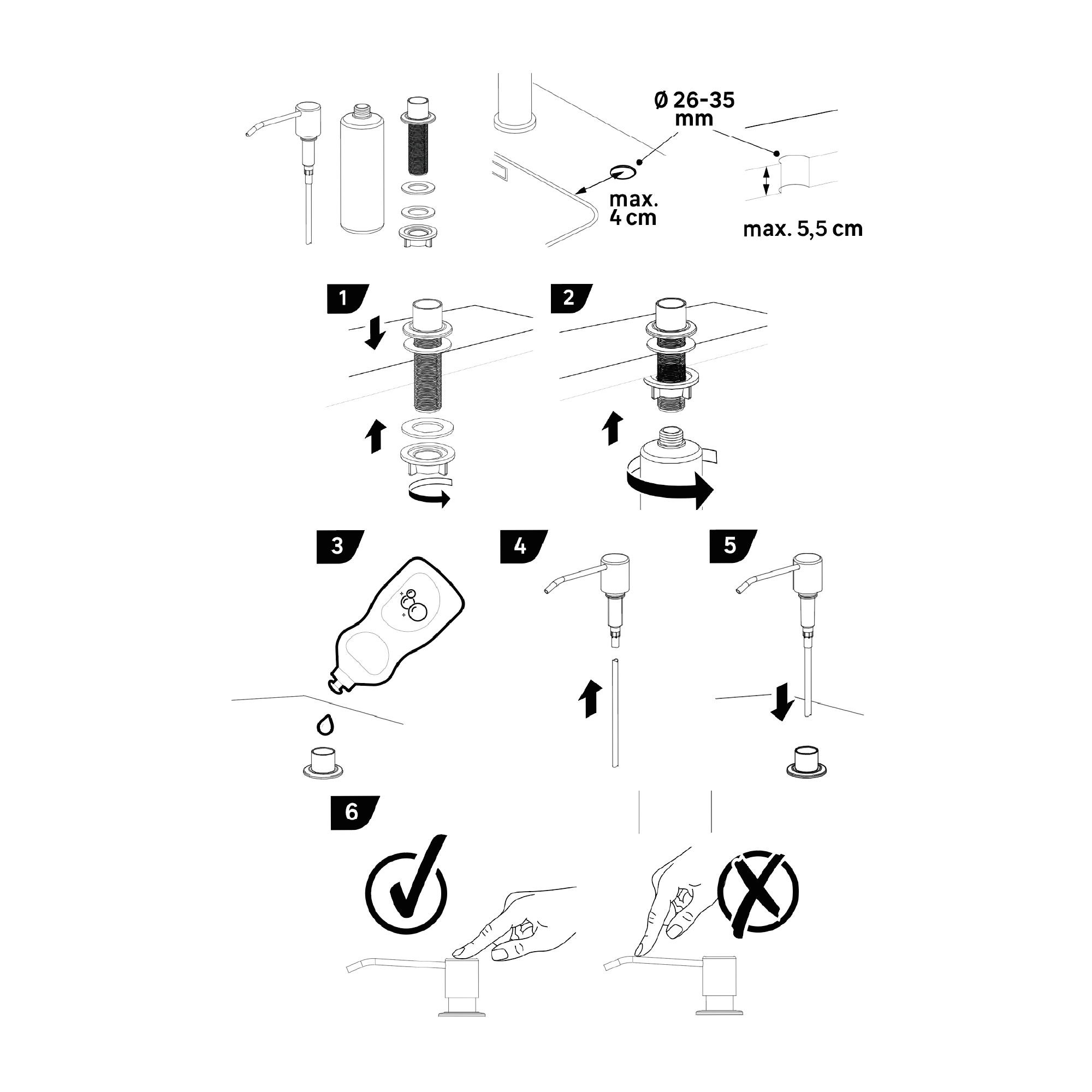 Dispensador de jabón para encimera DELINIA inox - 5