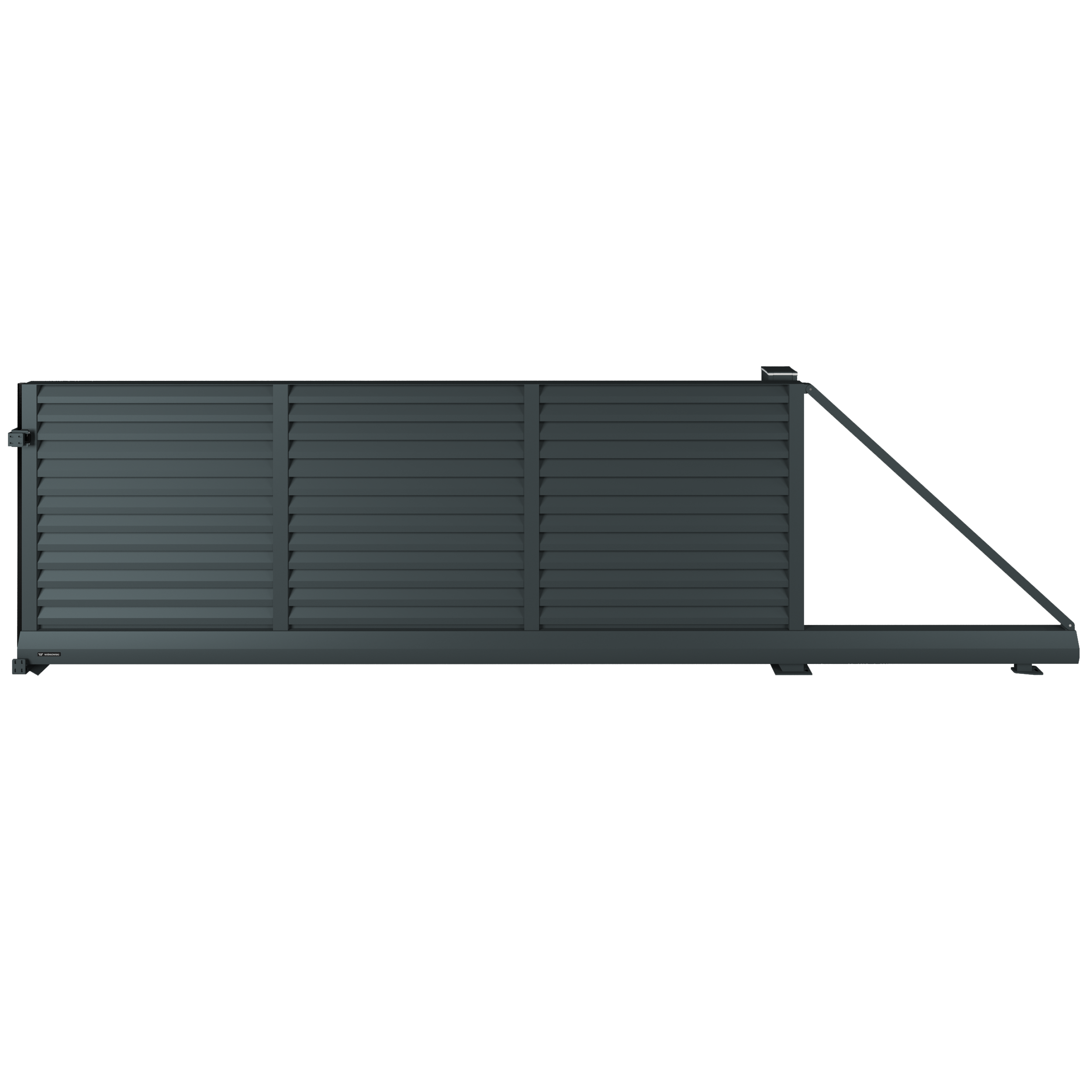 Brama przesuwna AW.10.202 4x1,5 m prawa antracytowa automat Wiśniowski