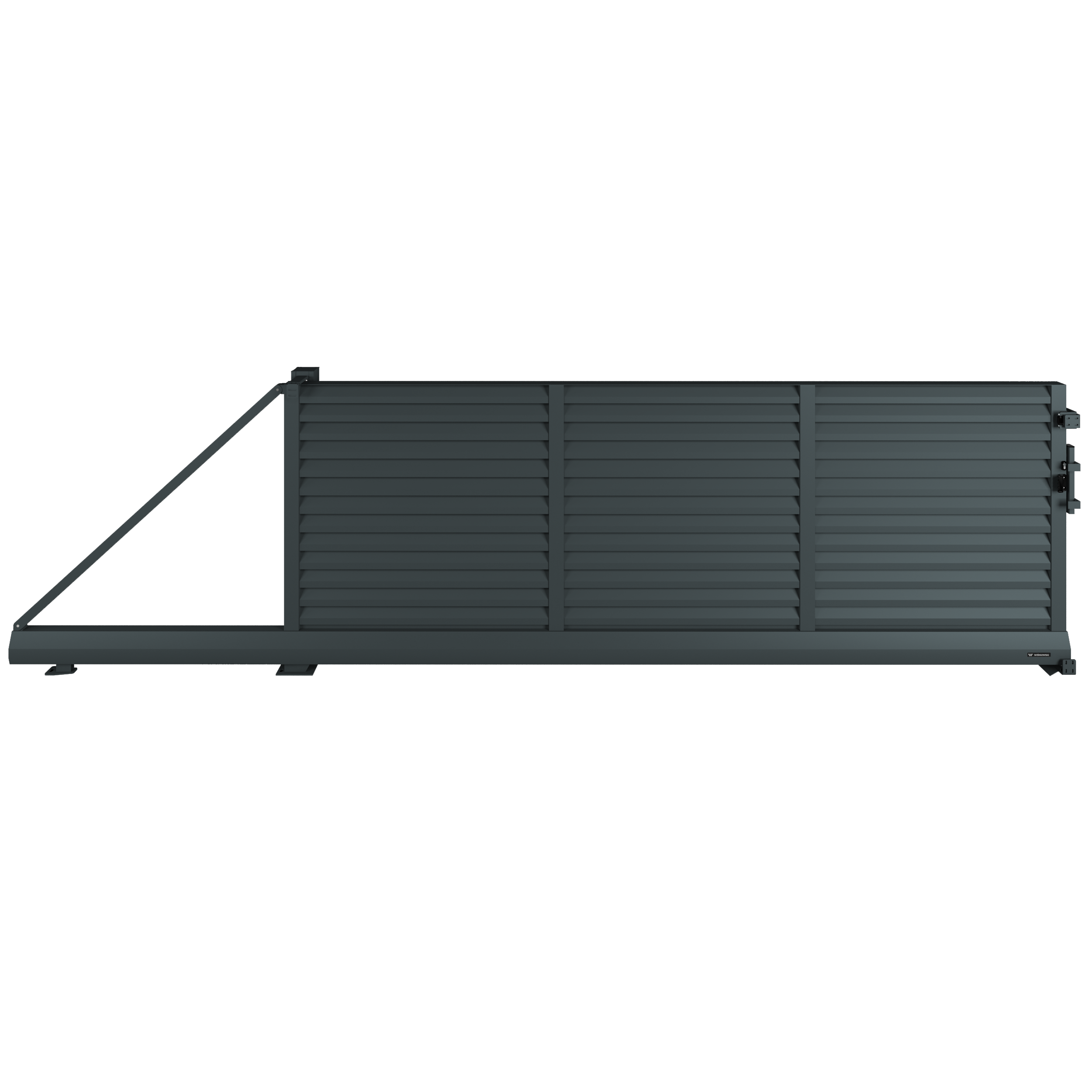 Brama przesuwna AW.10.202 4x1,5 m lewa antracytowa Wiśniowski