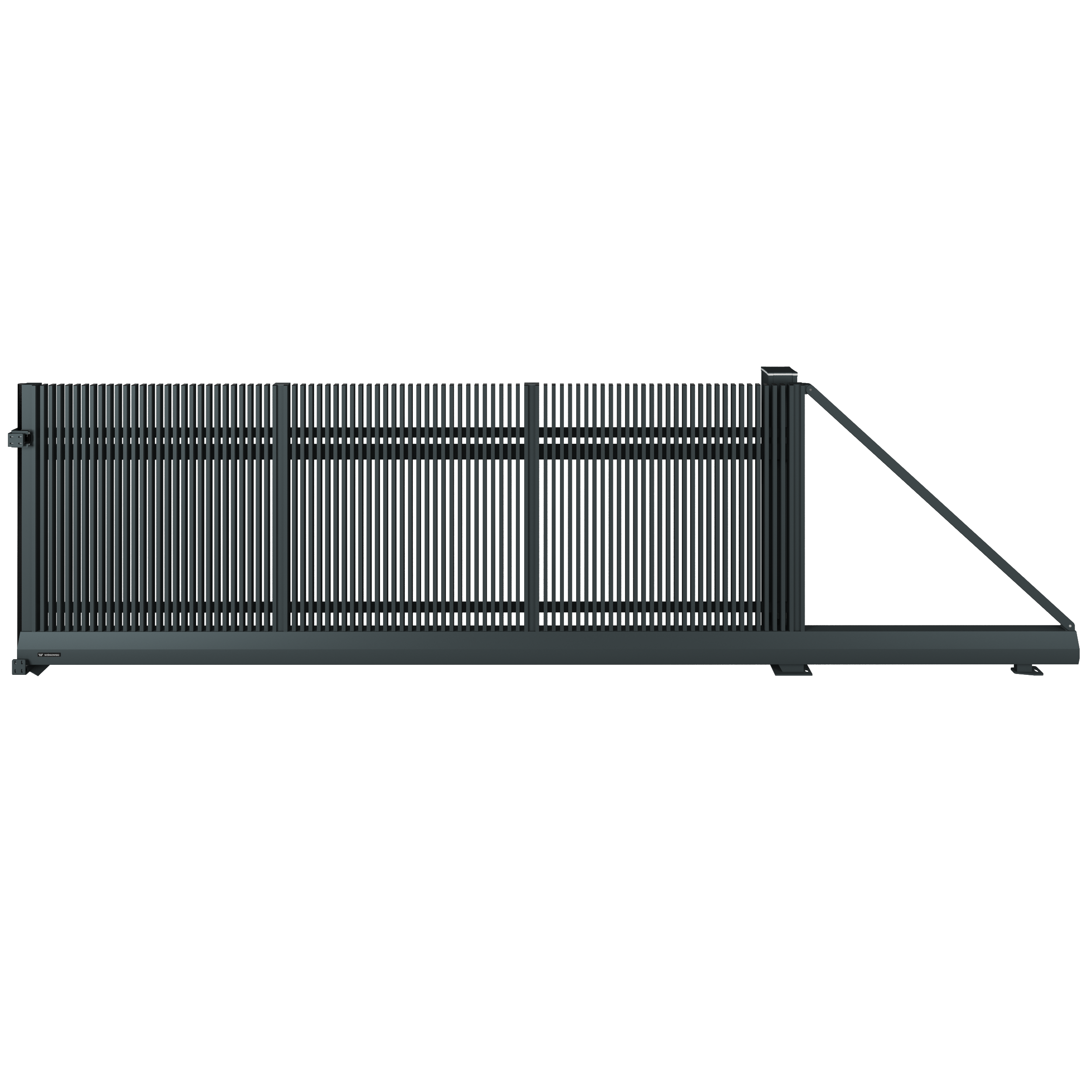 Brama przesuwna AW.00 4x1,5 m prawa antracytowa automat Wiśniowski