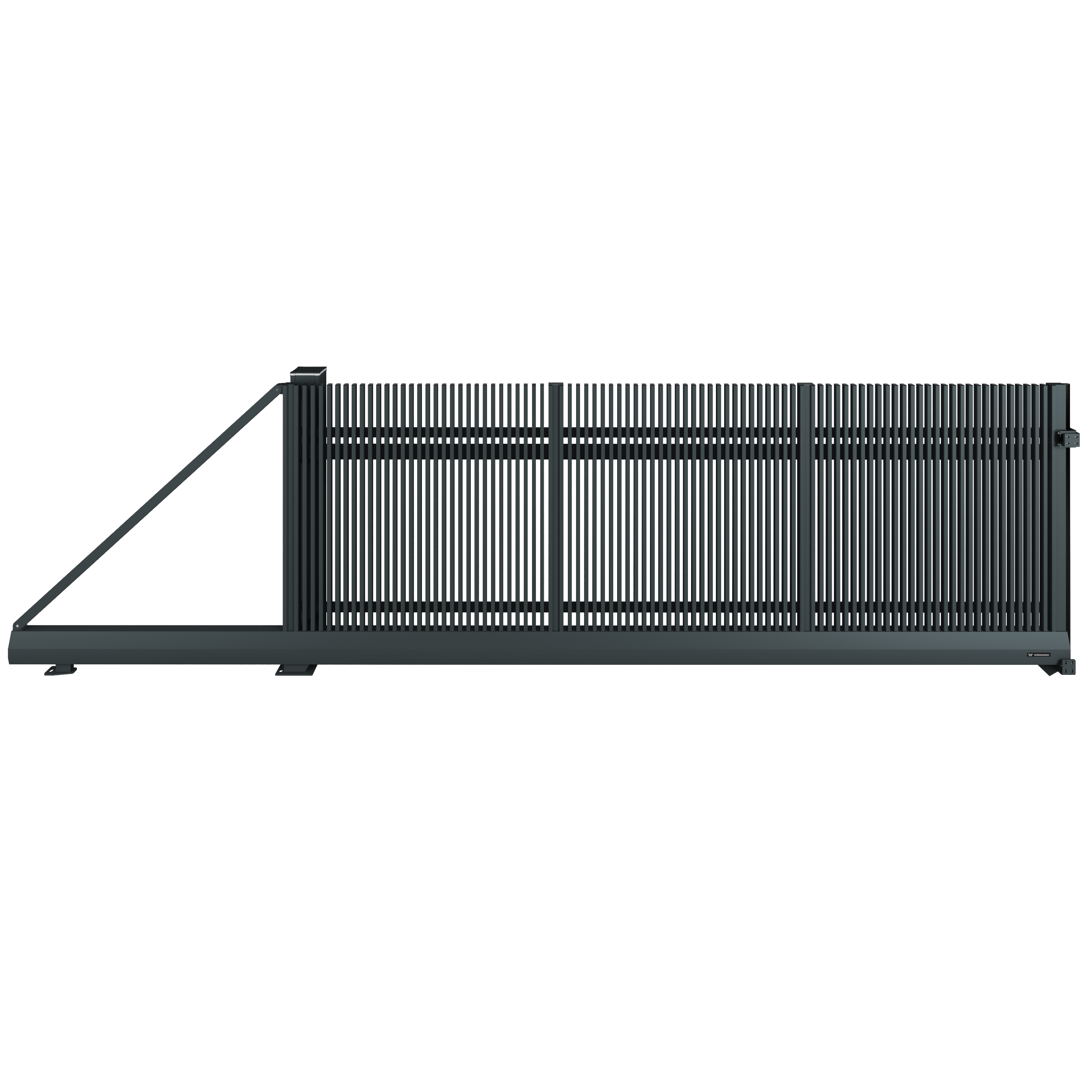 Brama przesuwna AW.00 4x1,5 m lewa antracytowa automat Wiśniowski