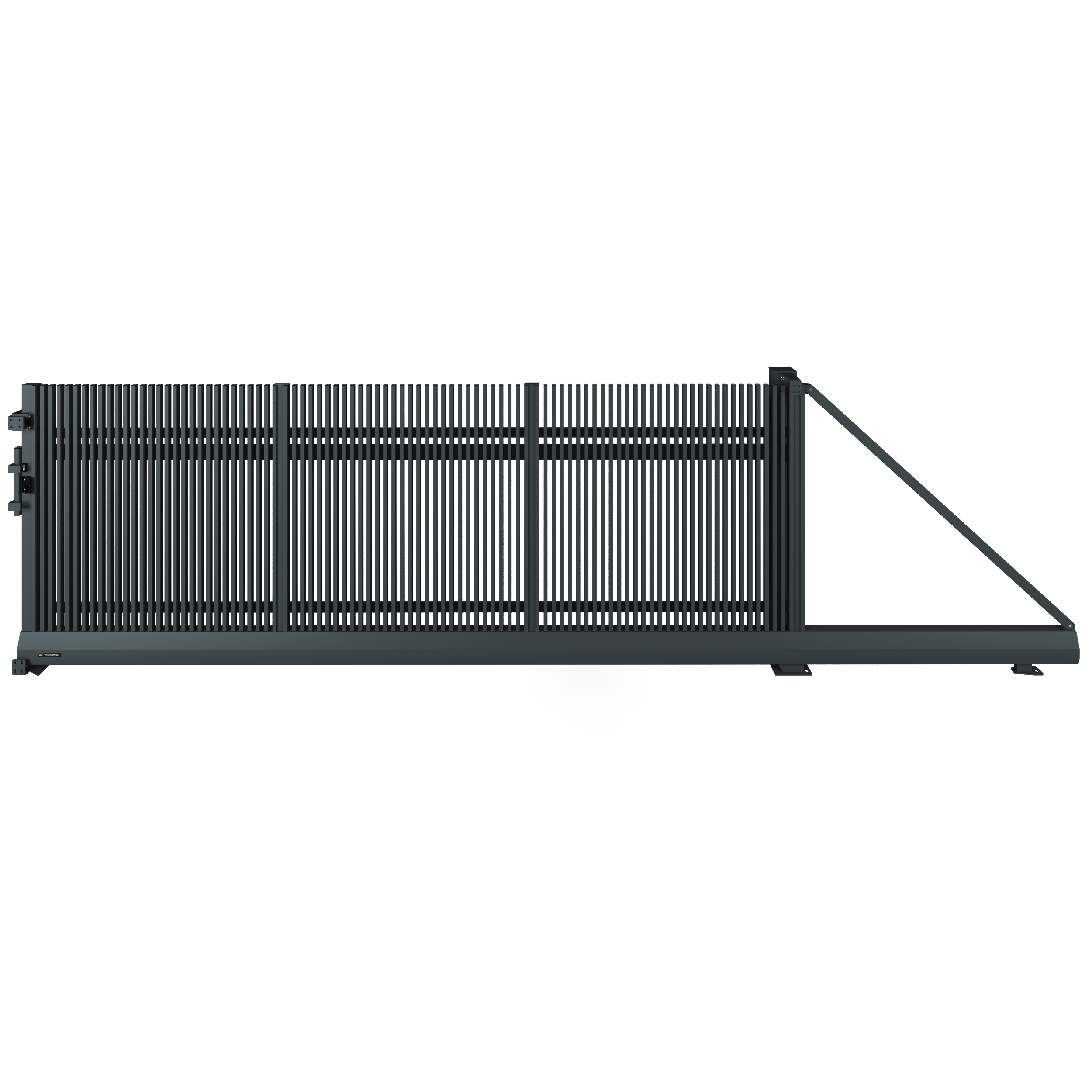 Brama przesuwna AW.00 4x1,5 m prawa antracytowa Wiśniowski