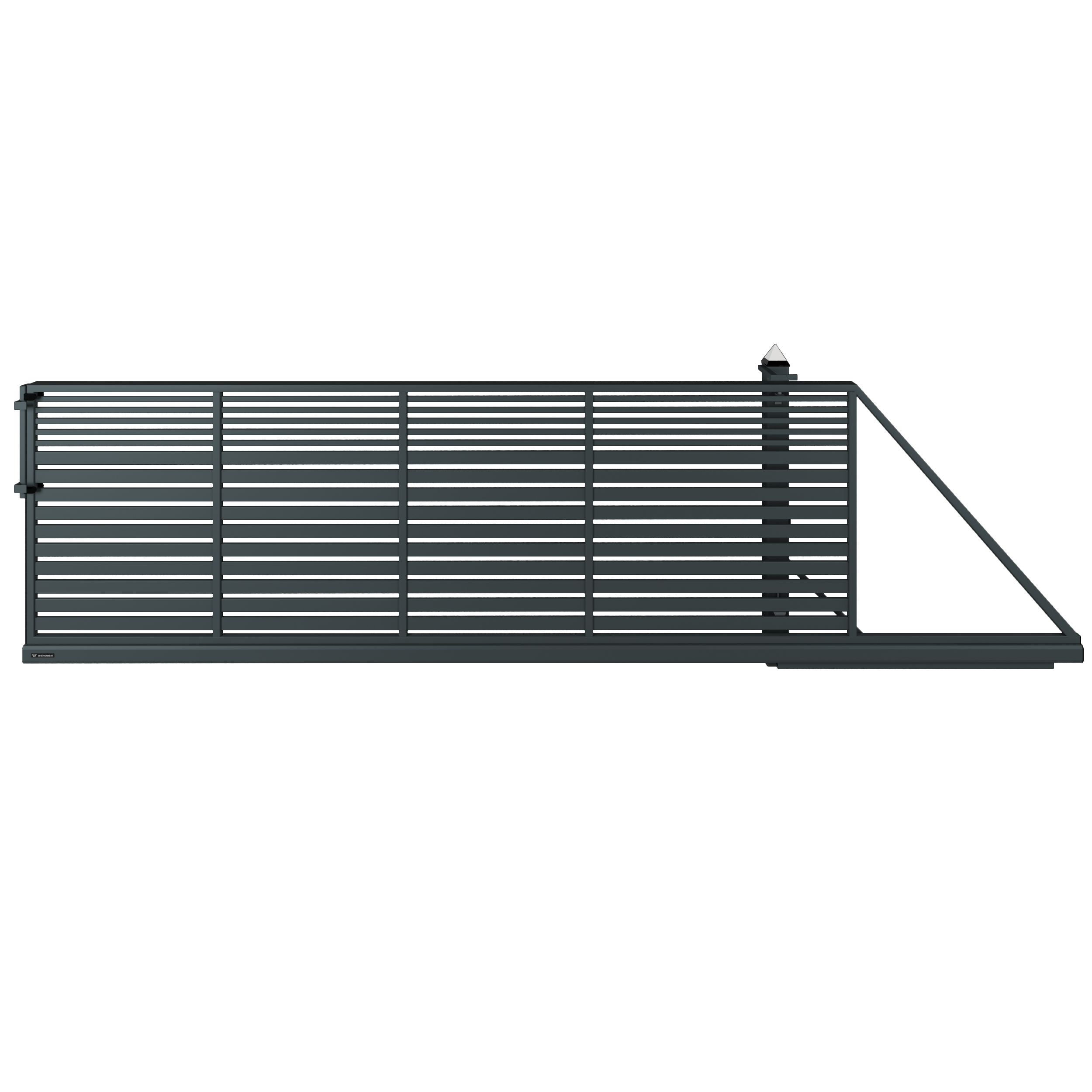 Brama przesuwna AW.10.106 4x1,5 m prawa antracytowa automat Wiśniowski