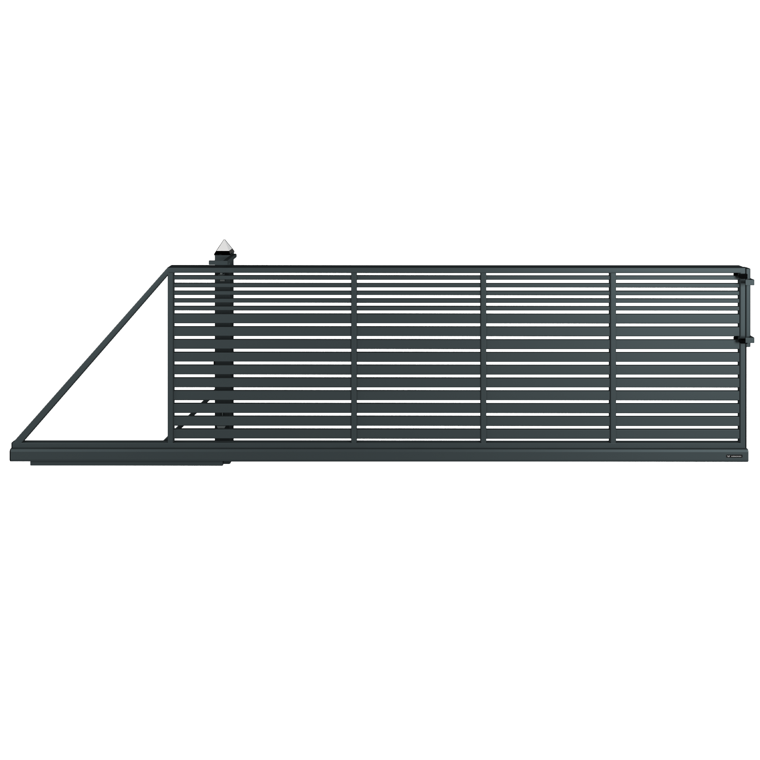 Brama przesuwna AW.10.106 4x1,5 m lewa antracytowa automat Wiśniowski
